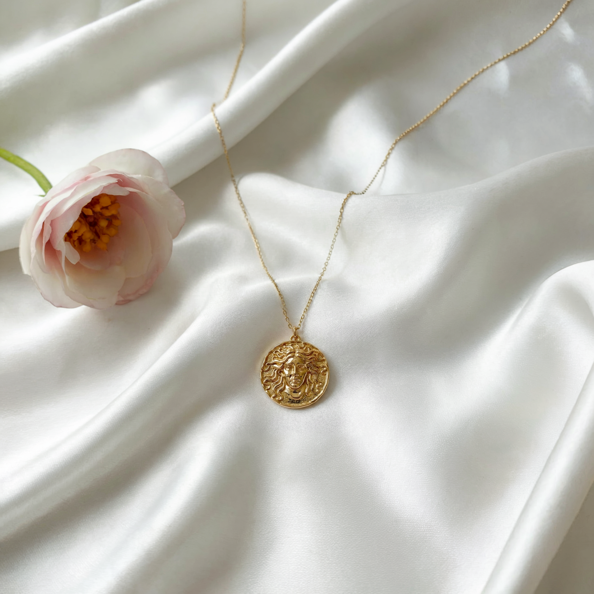 Medusa Pendant Necklace 14K Gold / Silver
