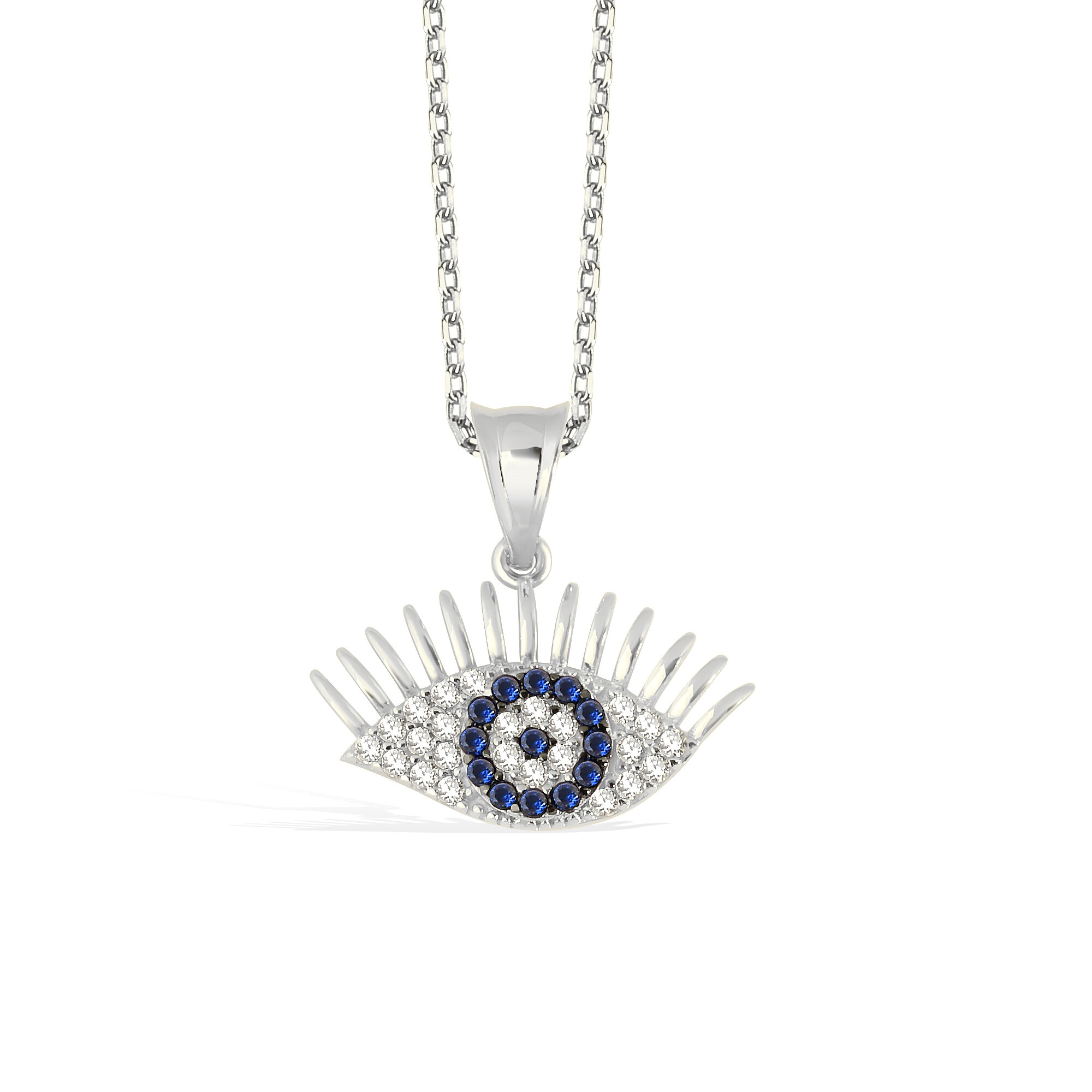 Blue Eye Necklace 14K Gold / Silver