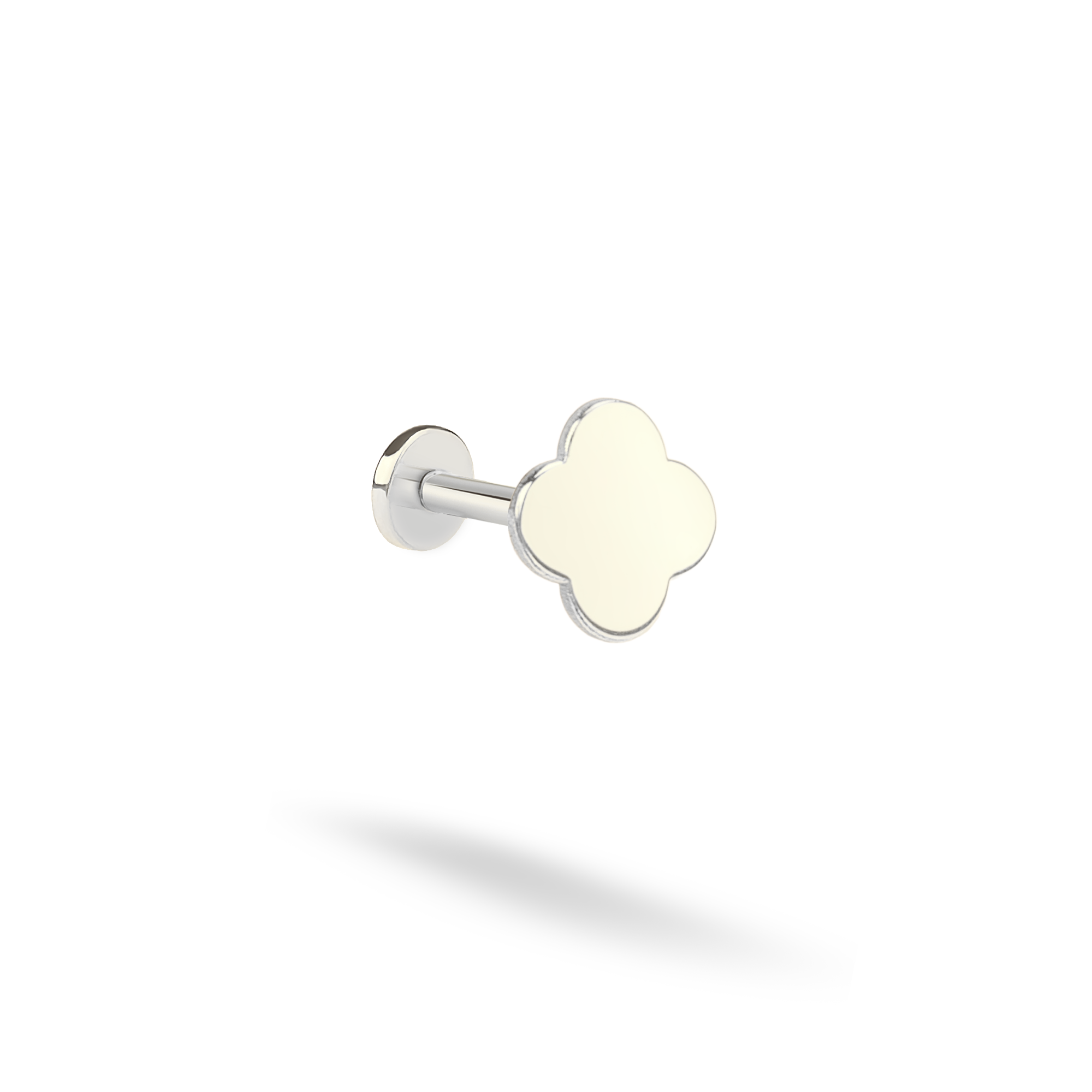 4 Leaf Flower Flatback Ear Piercing 14K Gold