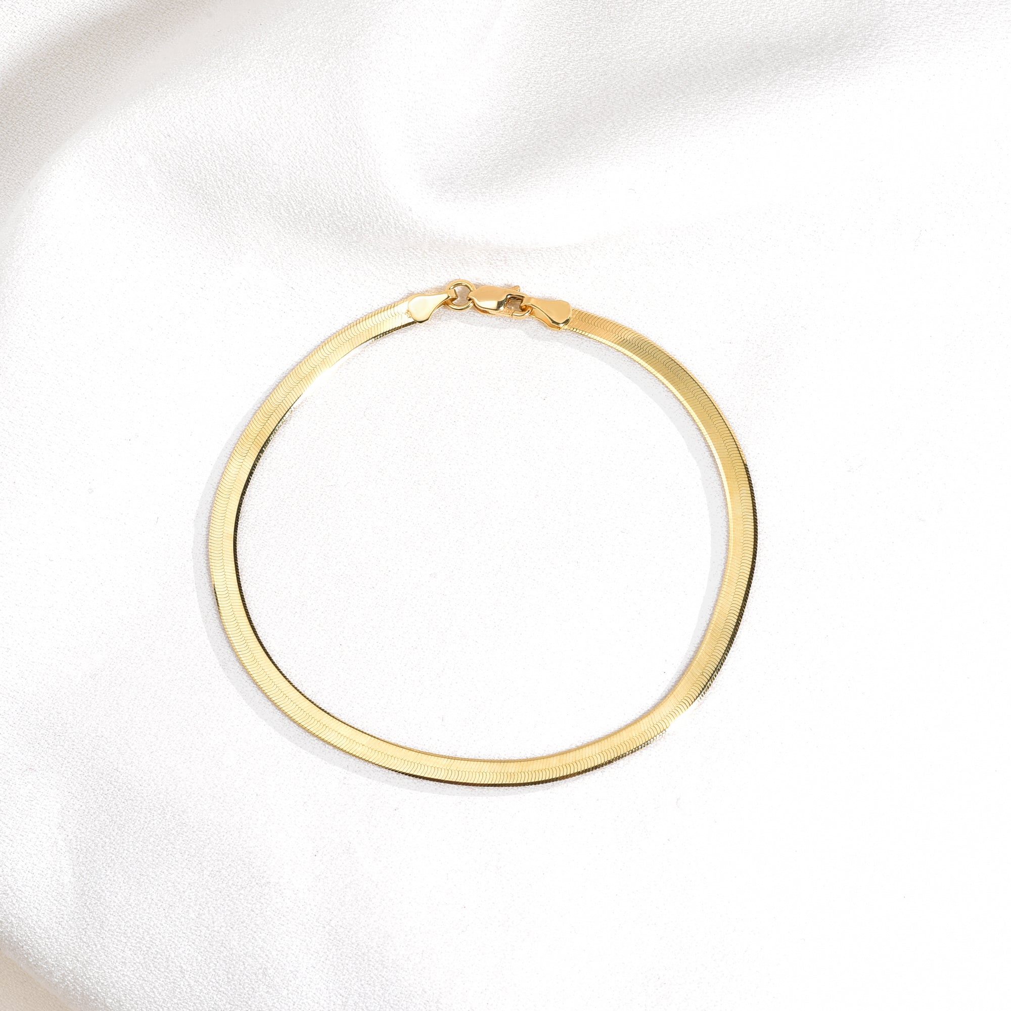 Shining Wave Chain Bracelet 14K Gold