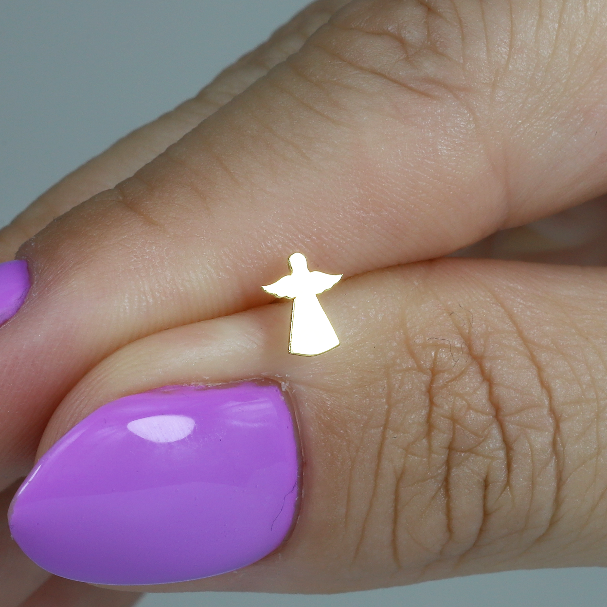 Angel Flatback Ear Piercing 14K Gold