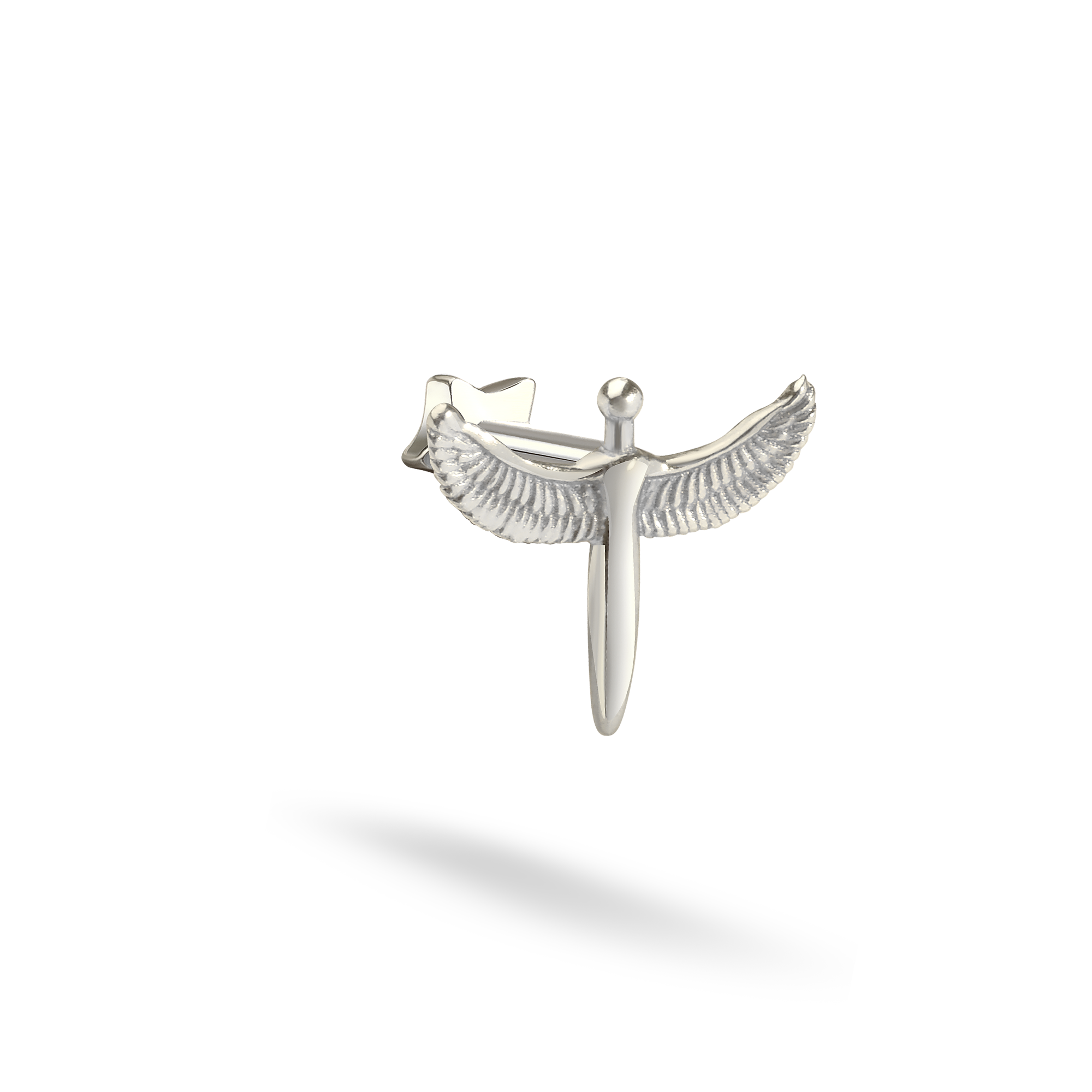 Angel Flatback Ear Piercing 14K Gold