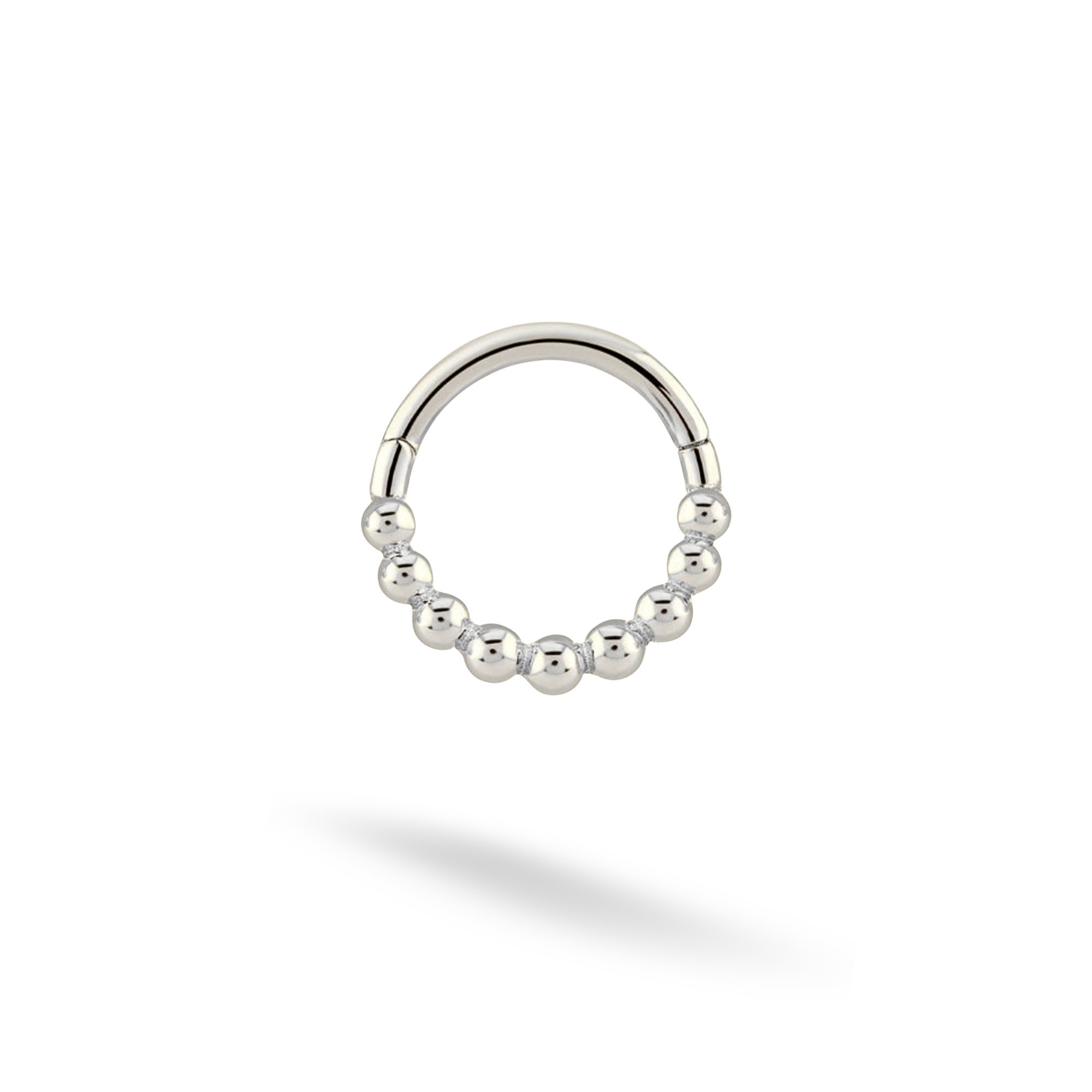 Beaded Hoop Ear Piercing 14K Gold / Silver