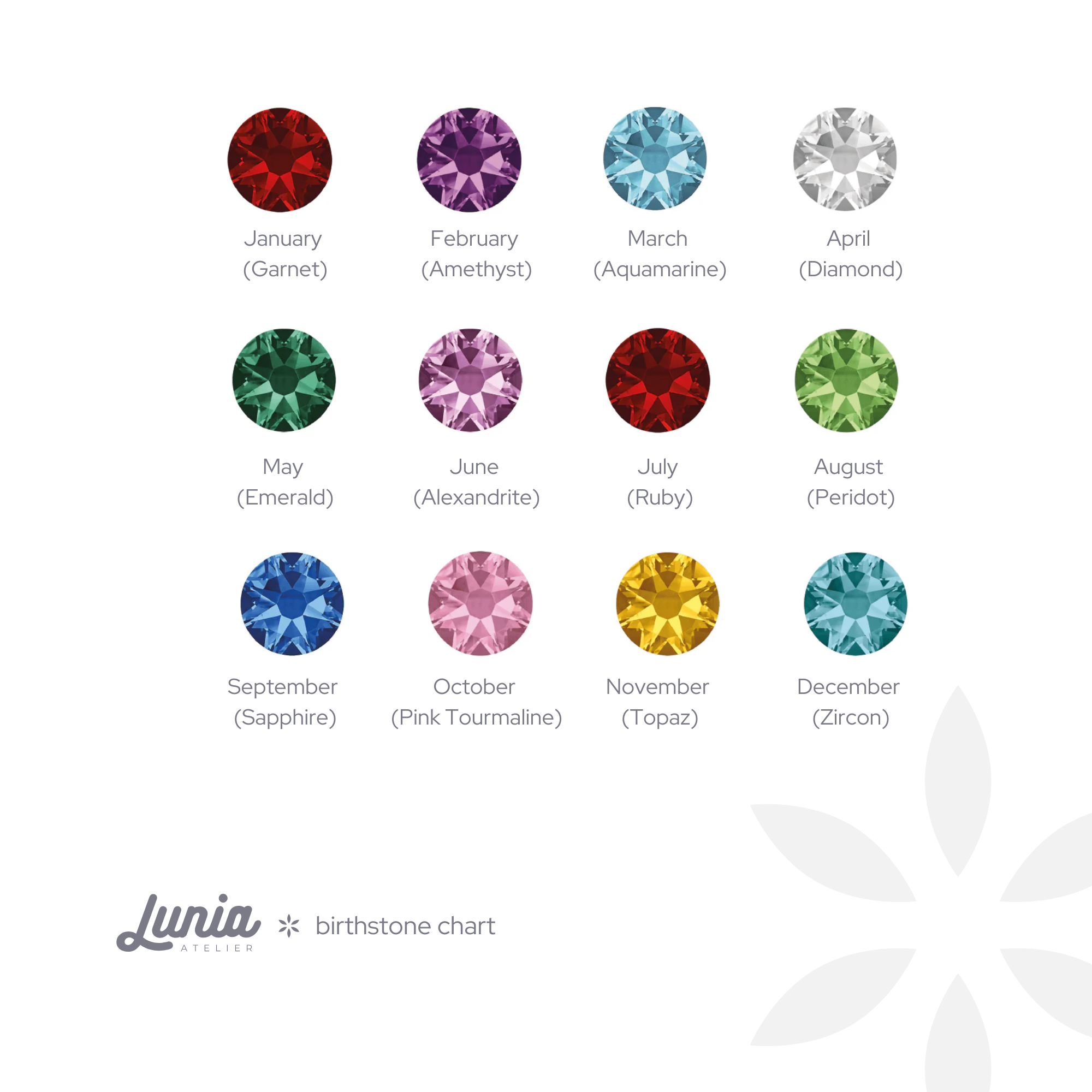 Birthstone Initial Letter Custom Necklace 14K Gold / Silver