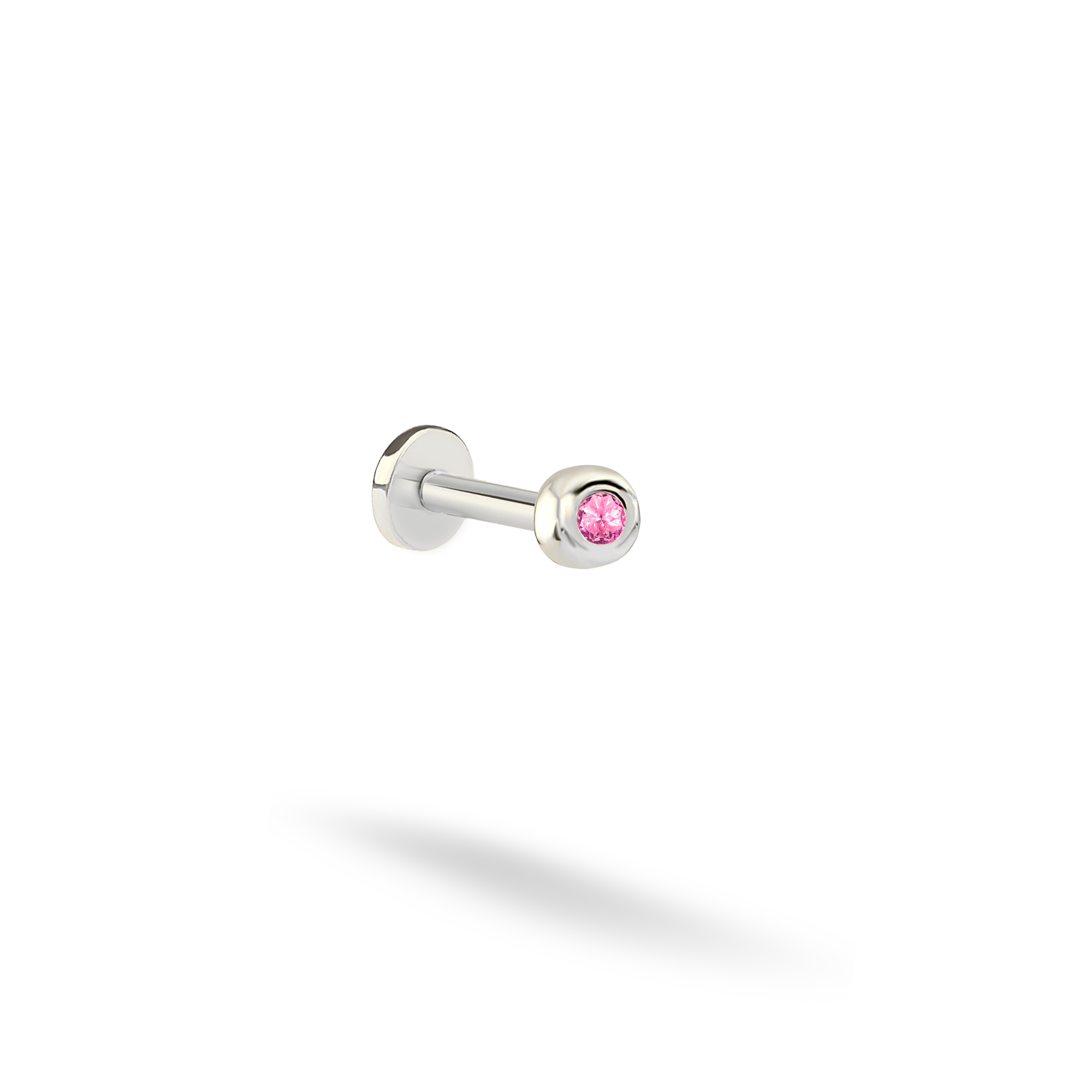 Birthstone Gemstone Custom Flatback Ear Piercing 14K Gold