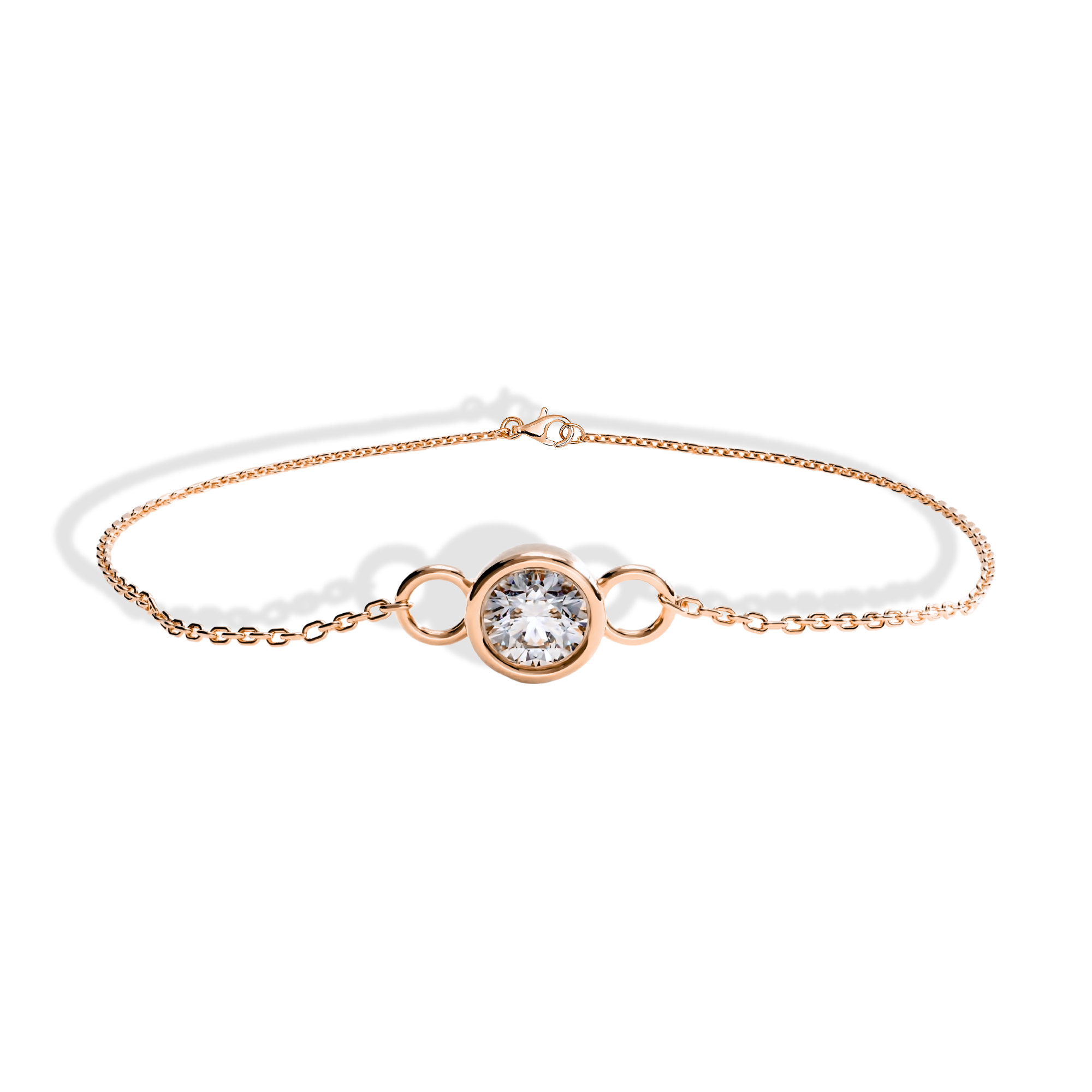 Birthstone Custom Gemstone Solitaire Custom Bracelet 14K Gold