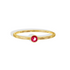 14K gold solitaire ring with a single birthstone gemstone, symbolizing personal meaning and timeless elegance.