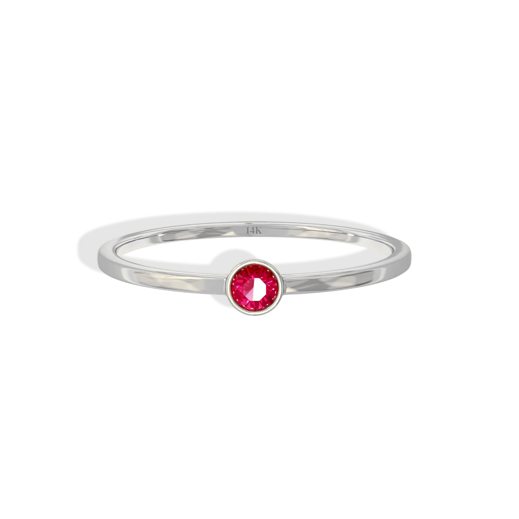 Birthstone Gemstone Solitaire Custom Ring 14K Gold