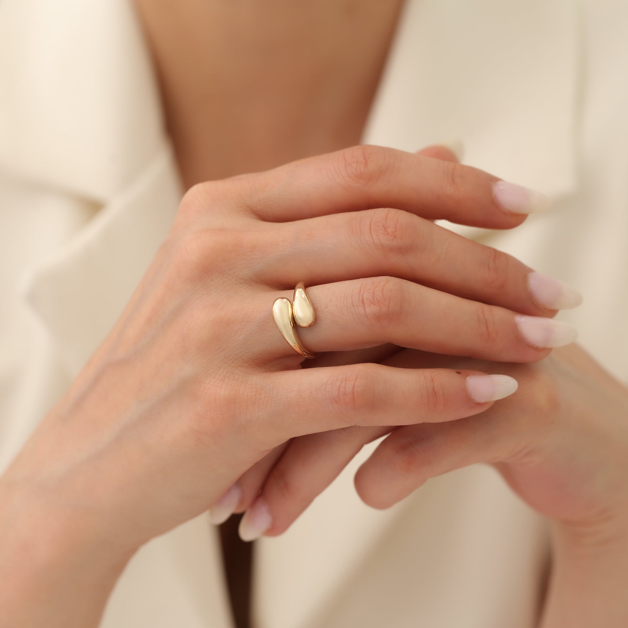 14K Gold Blob Bold Ring