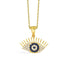 Blue Eye Diamond Necklace 14K Gold
