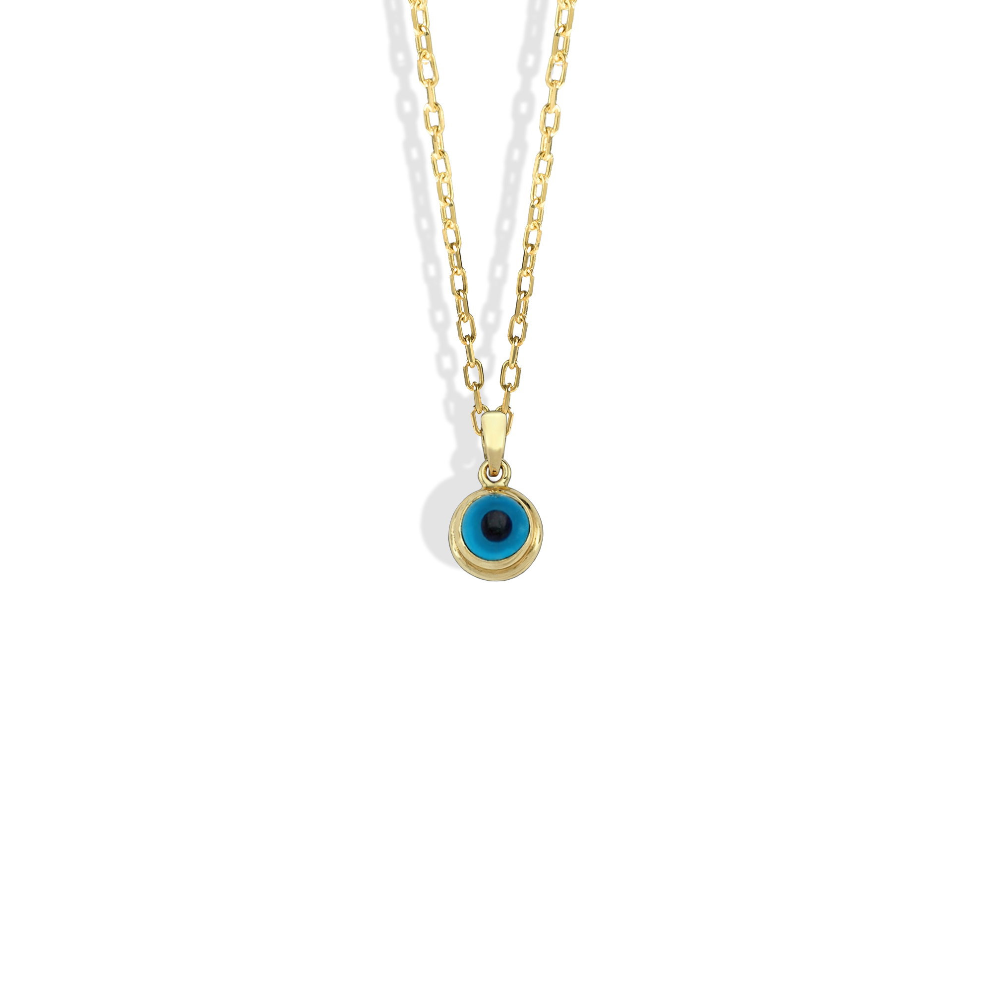Blue Eye Evil Eye Necklace 14K Gold
