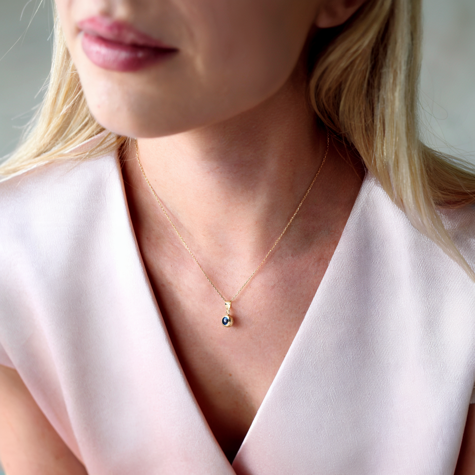 Blue Eye Evil Eye Necklace 14K Gold
