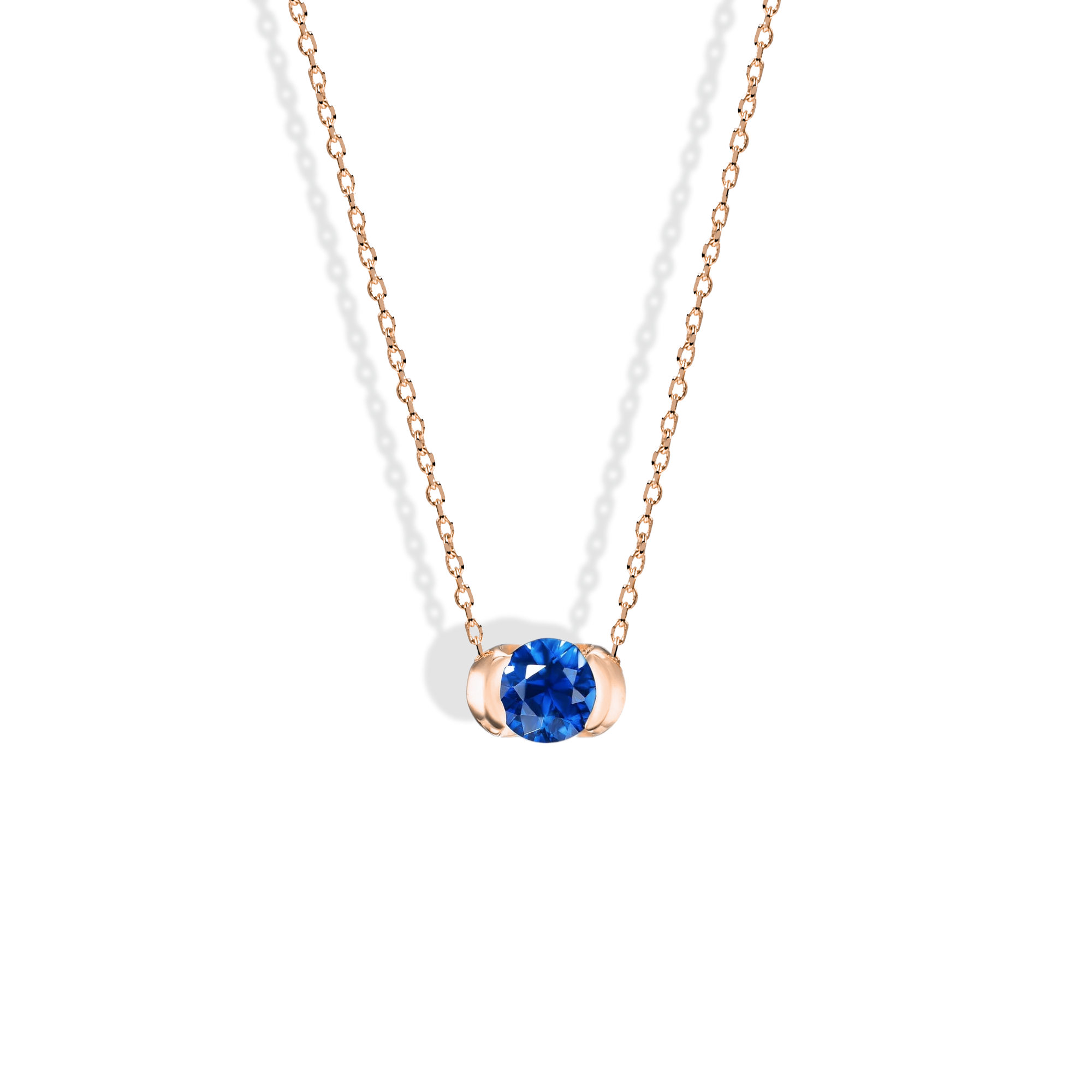 Blue Stone Necklace 14K Gold