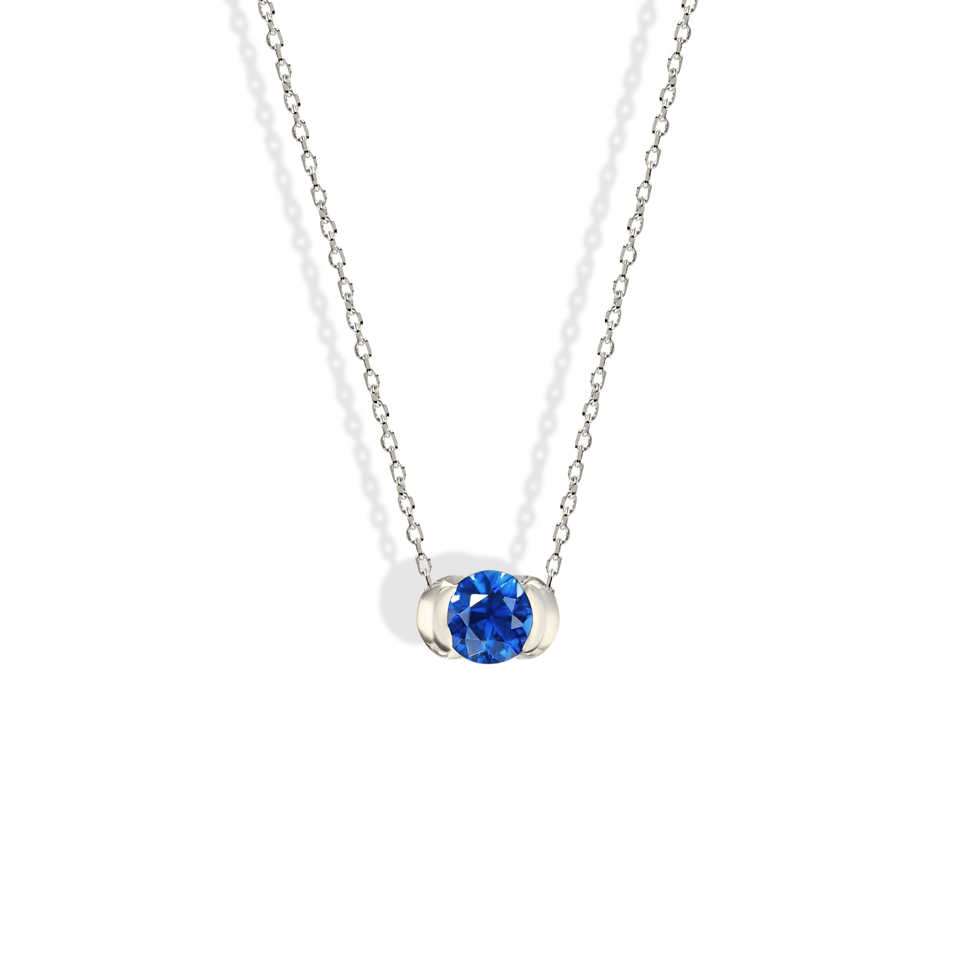 Blue Stone Necklace 14K Gold