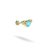 Blue Wing Flatback Ear Piercing 14K Gold with CZ Stone