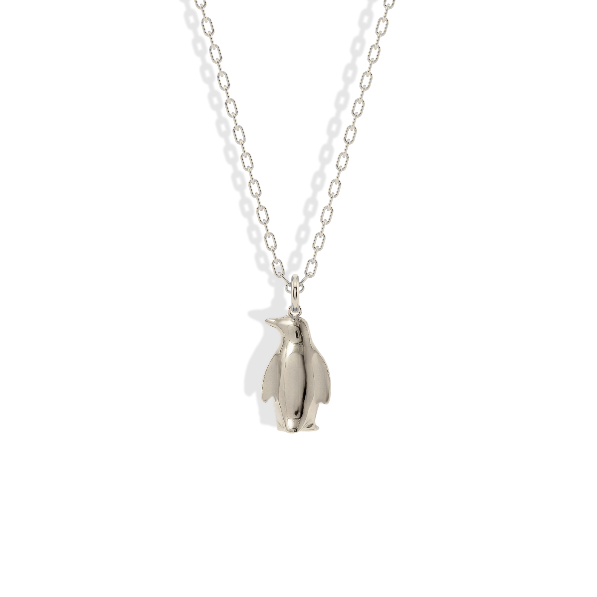 But Why? Nihilist Alone Penguin Necklace 14K Gold / Silver