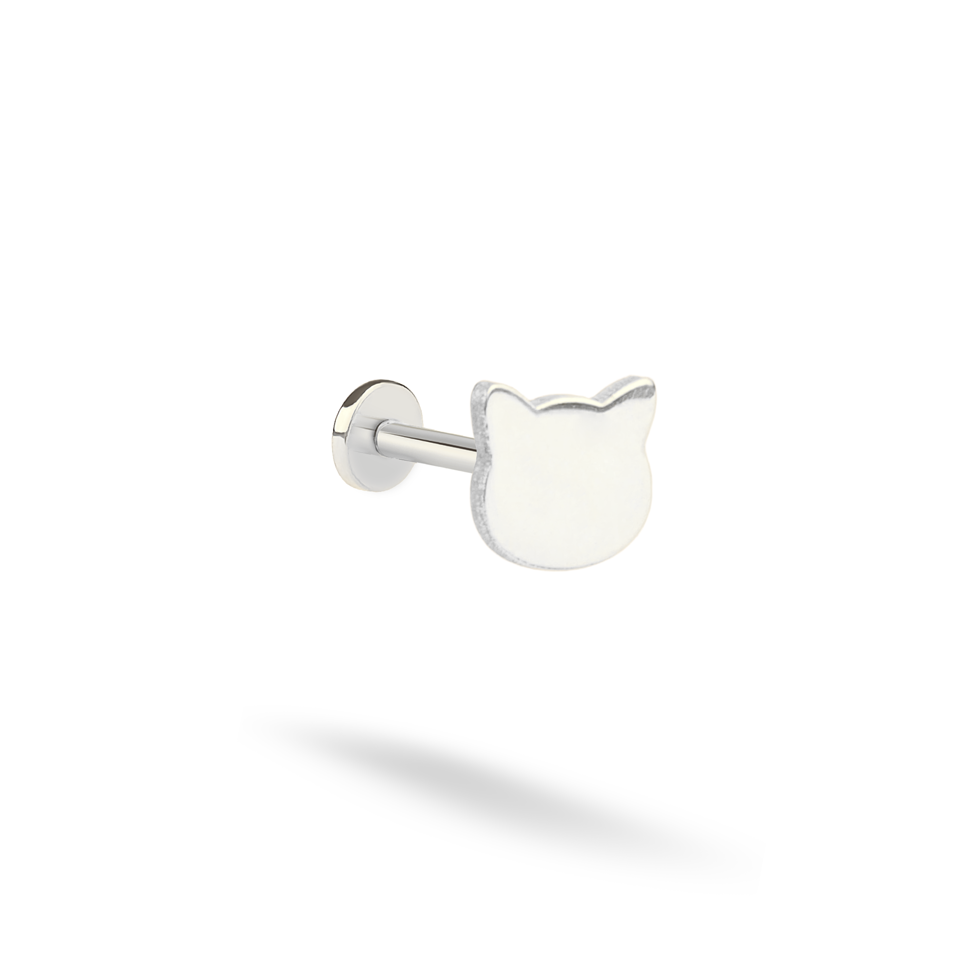 Cat Flatback Ear Piercing 14K Gold