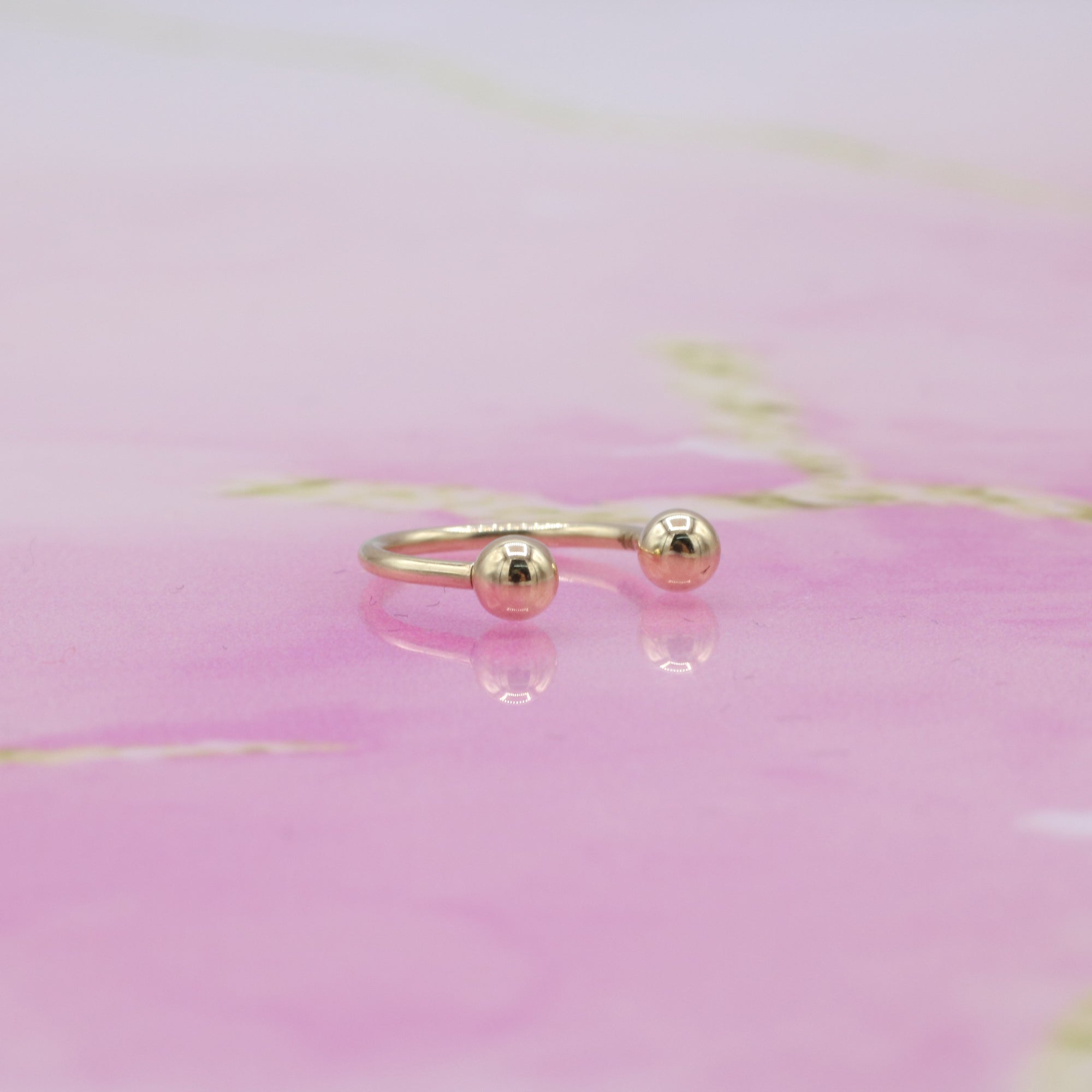 Circular Hoop Ear Piercing 14K Gold