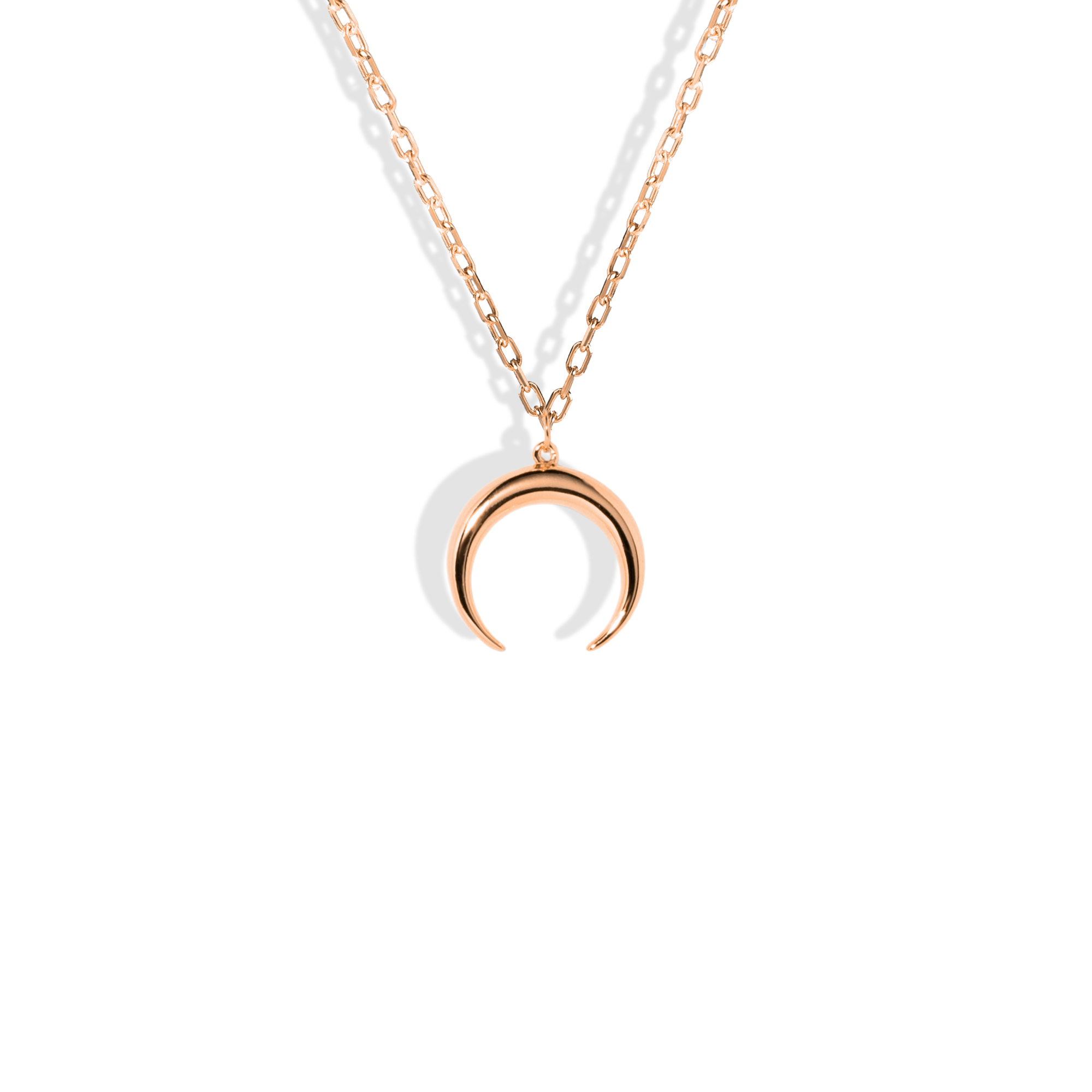 Crescent Moon Necklace 14K Gold