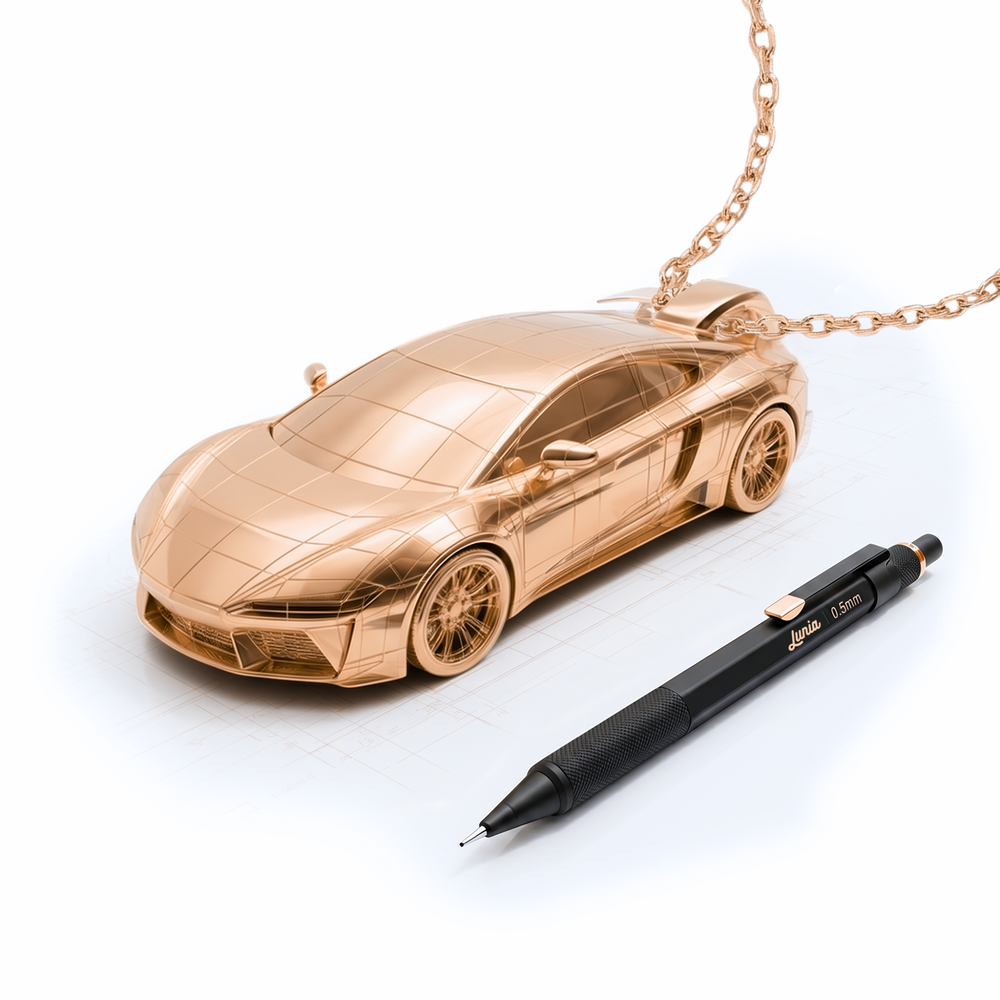 Custom Diecast Model Car Custom Necklace 14K Gold / Silver