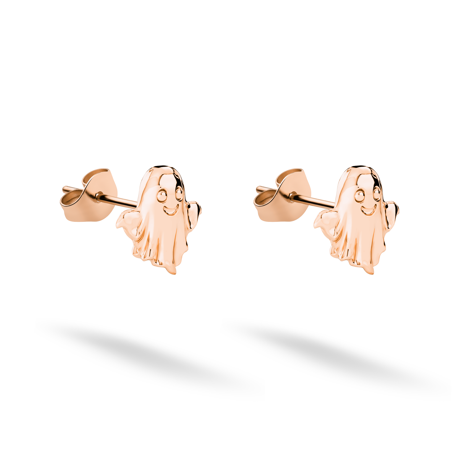 Cute Ghost Halloween Stud Earrings 14K Gold / Silver