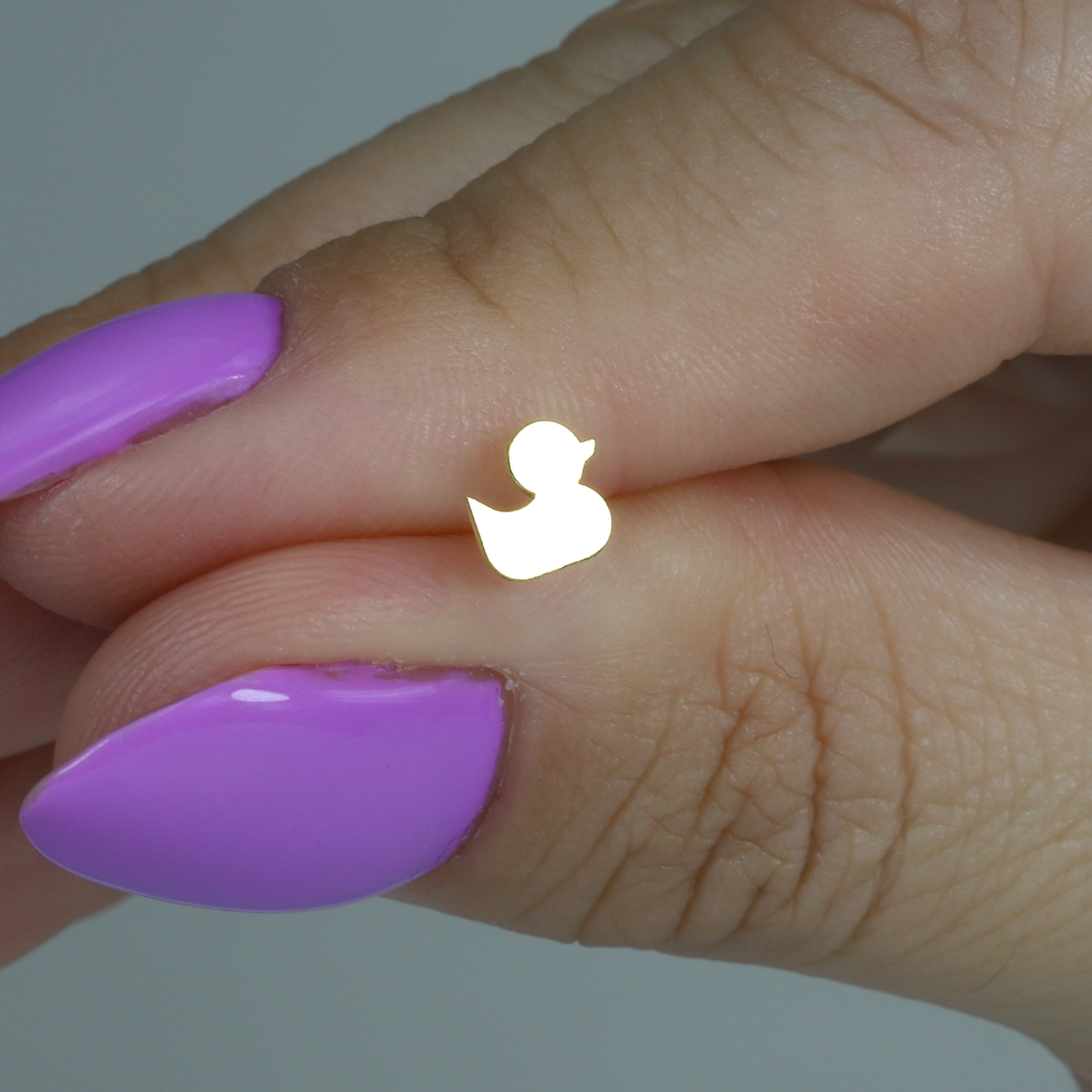 Duck Flatback Ear Piercing 14K Gold