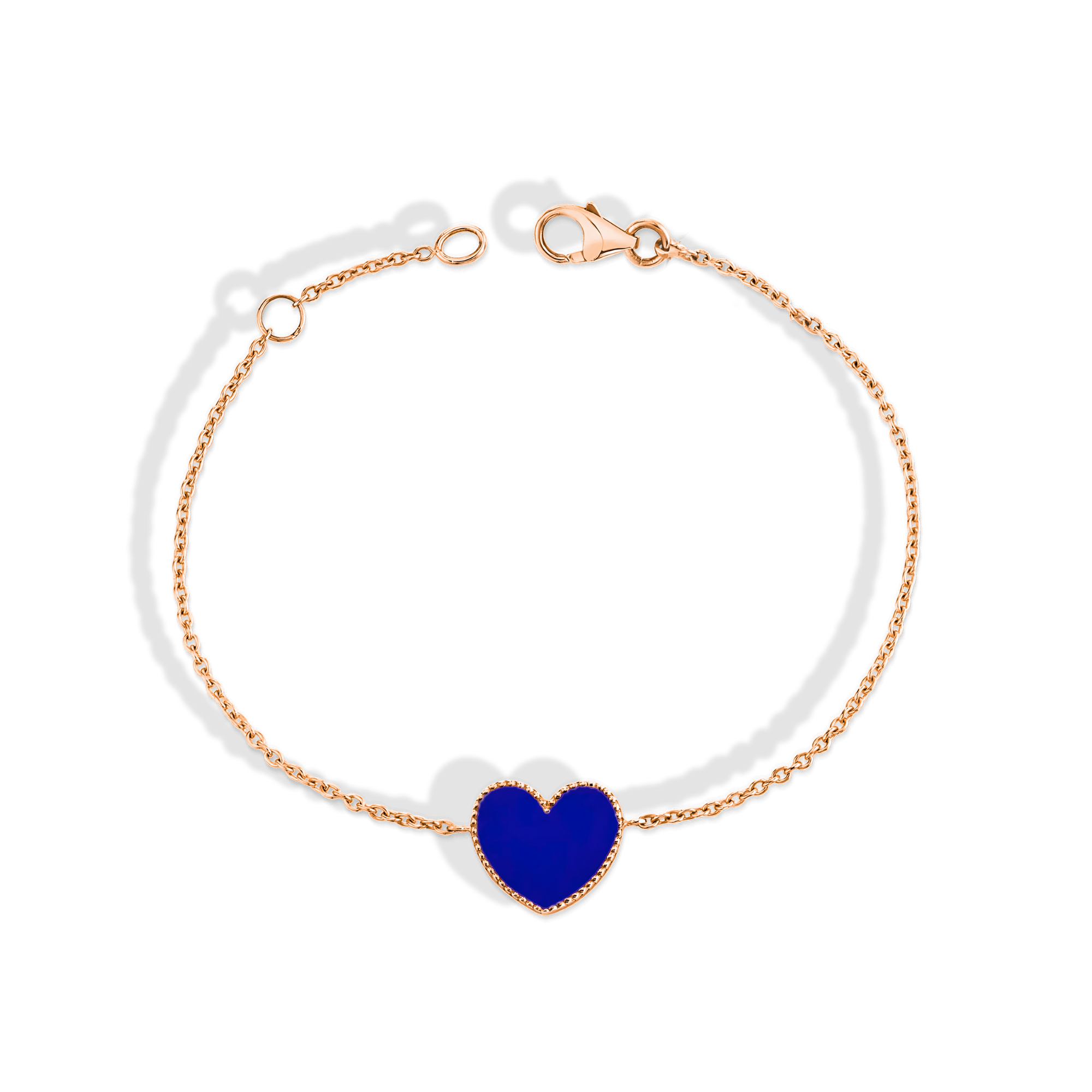 Enamel Heart Bracelet 14K Gold