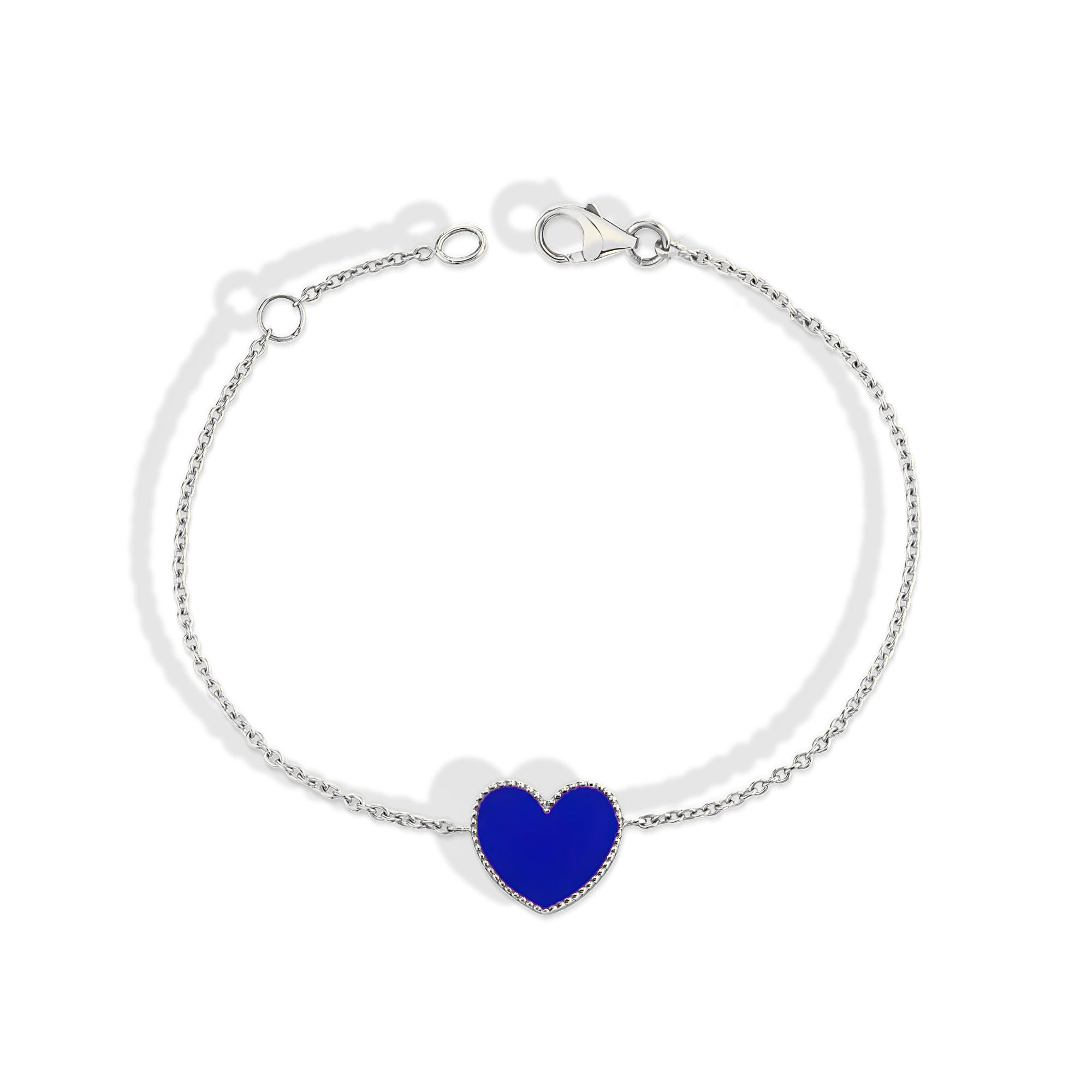 Enamel Heart Bracelet 14K Gold