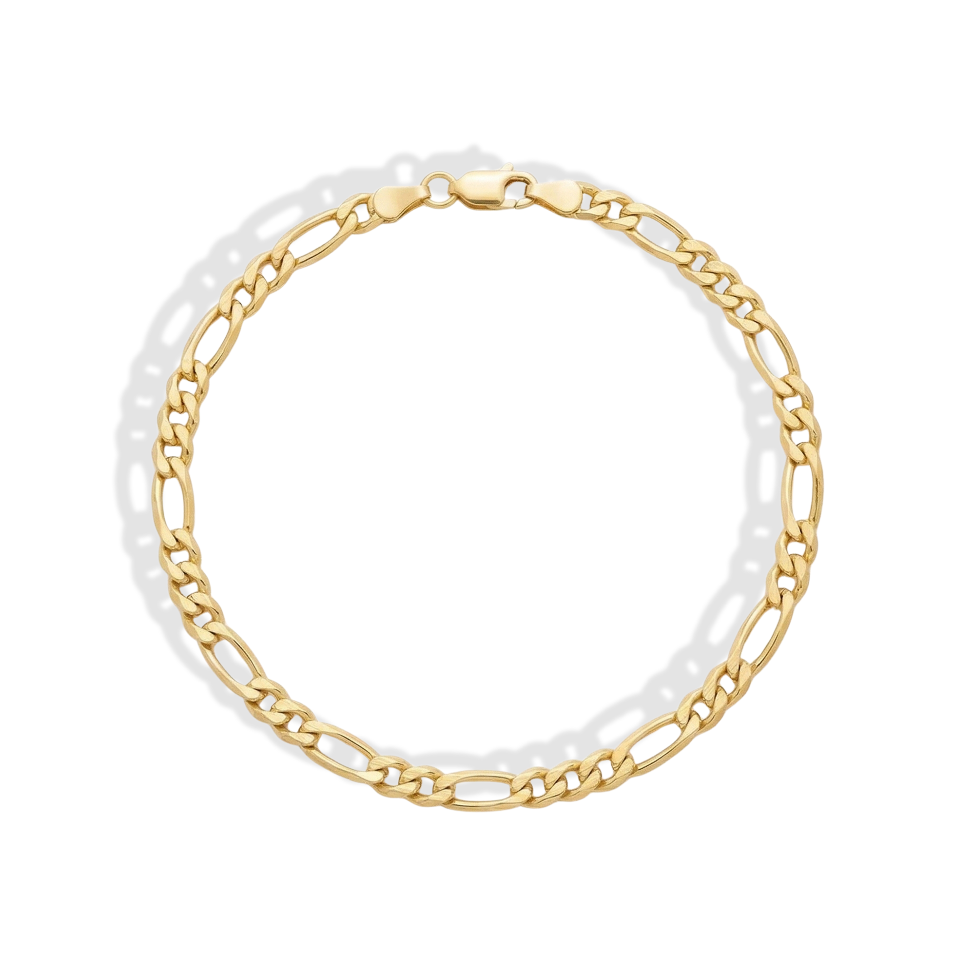 Figaro Chain Bracelet 14K Gold