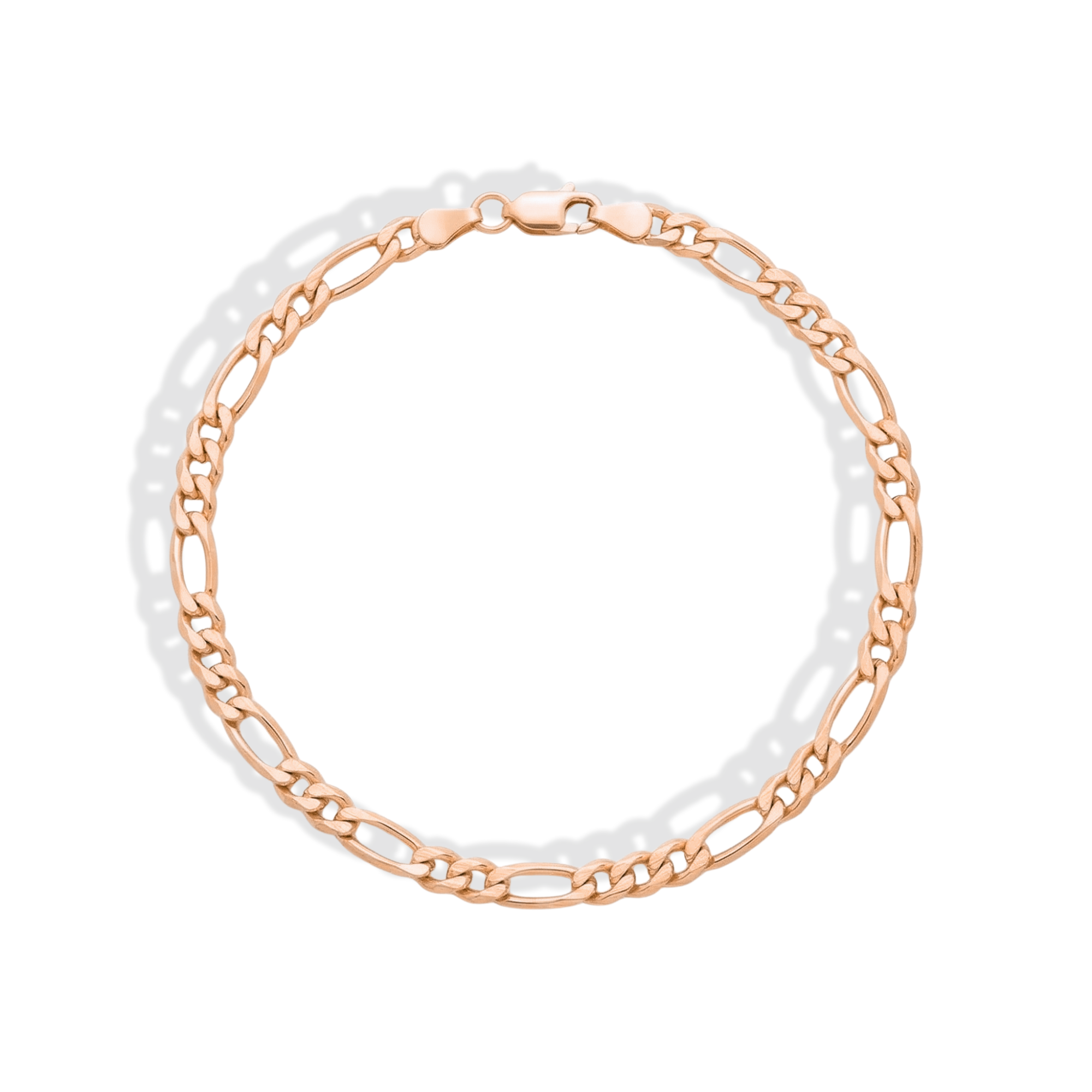 Figaro Chain Bracelet 14K Gold