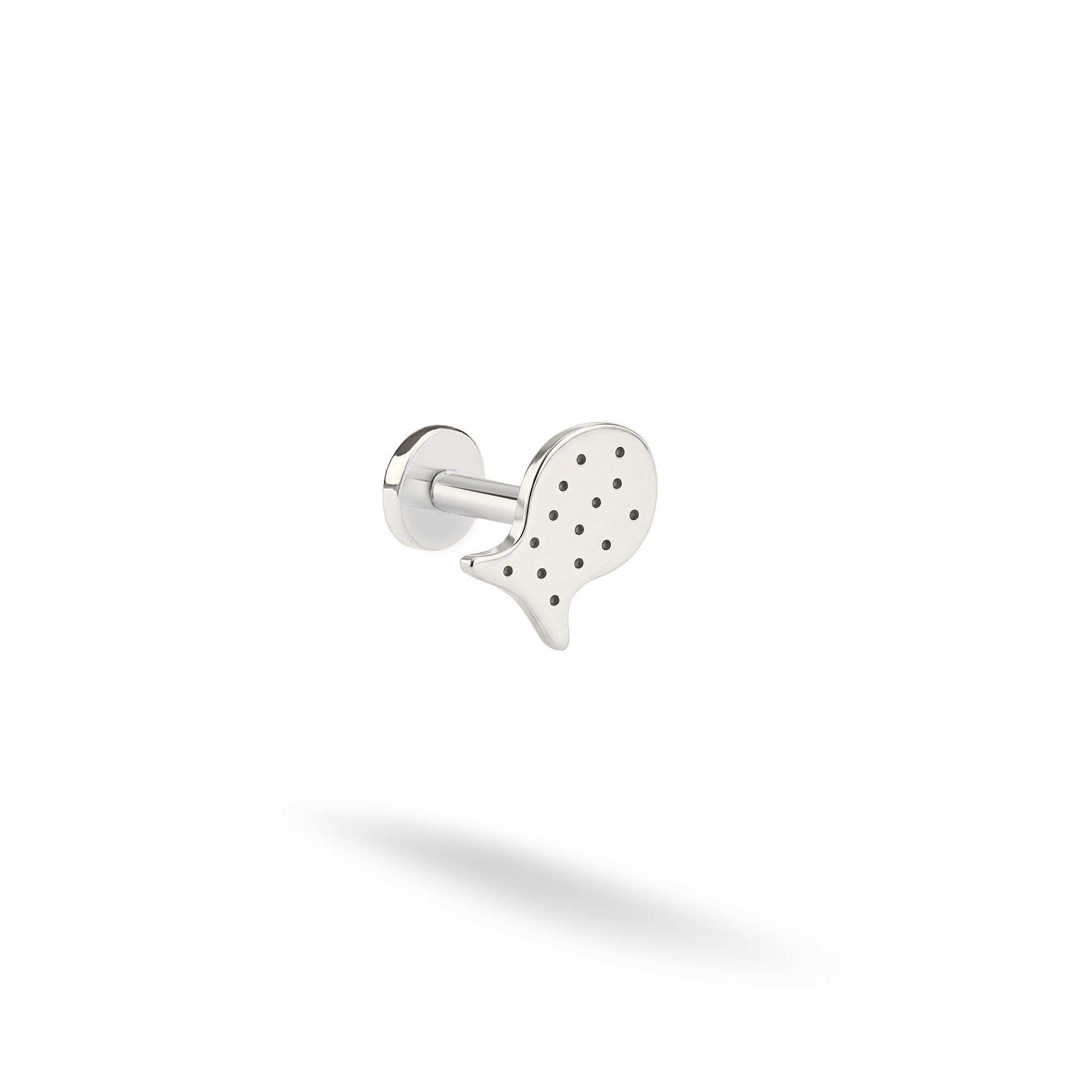 Fish Cracker Flatback Ear Piercing 14K Gold / Silver