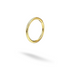 14K Gold Hoop Piercing with Flat Round Design