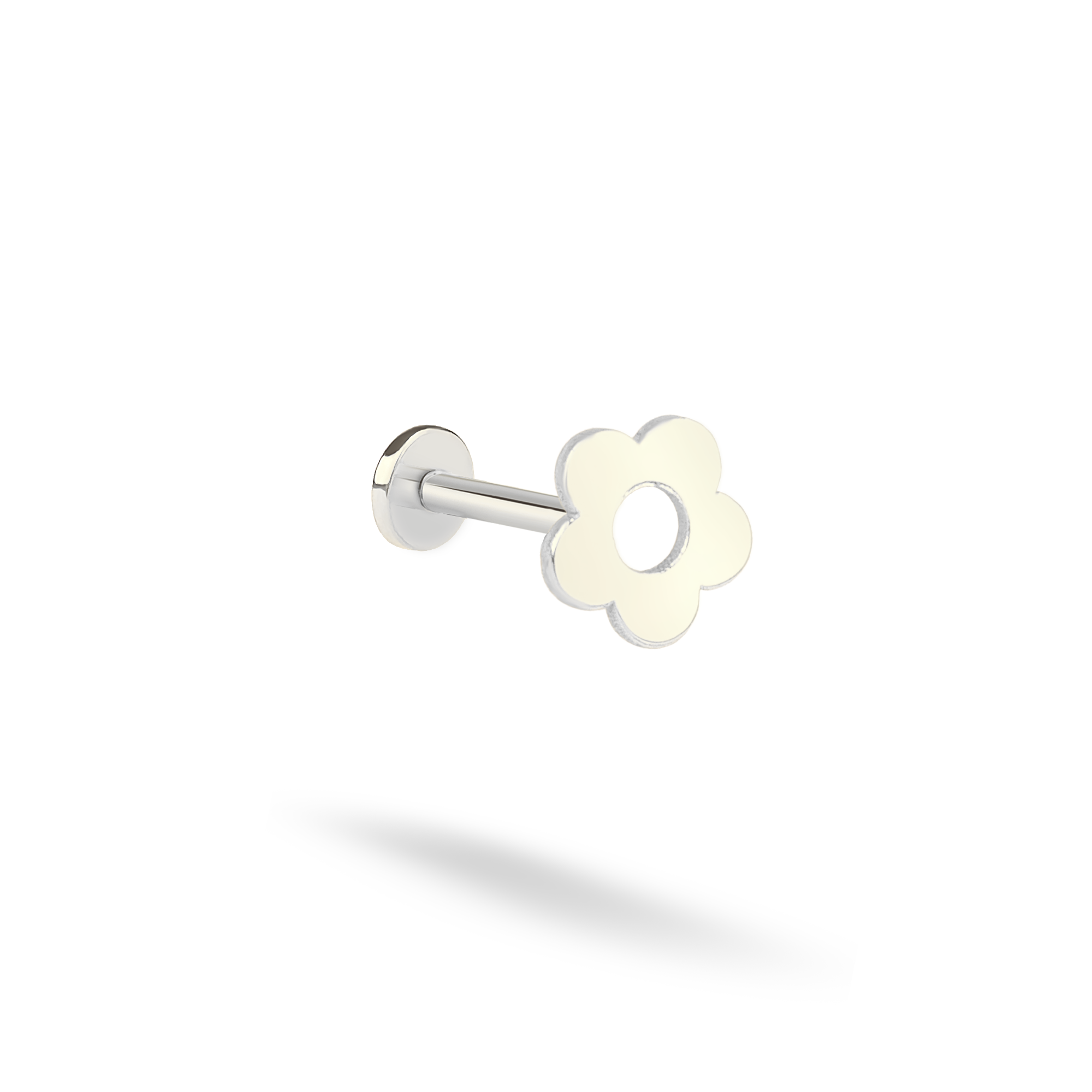 Flower Flatback Ear Piercing 14K Gold