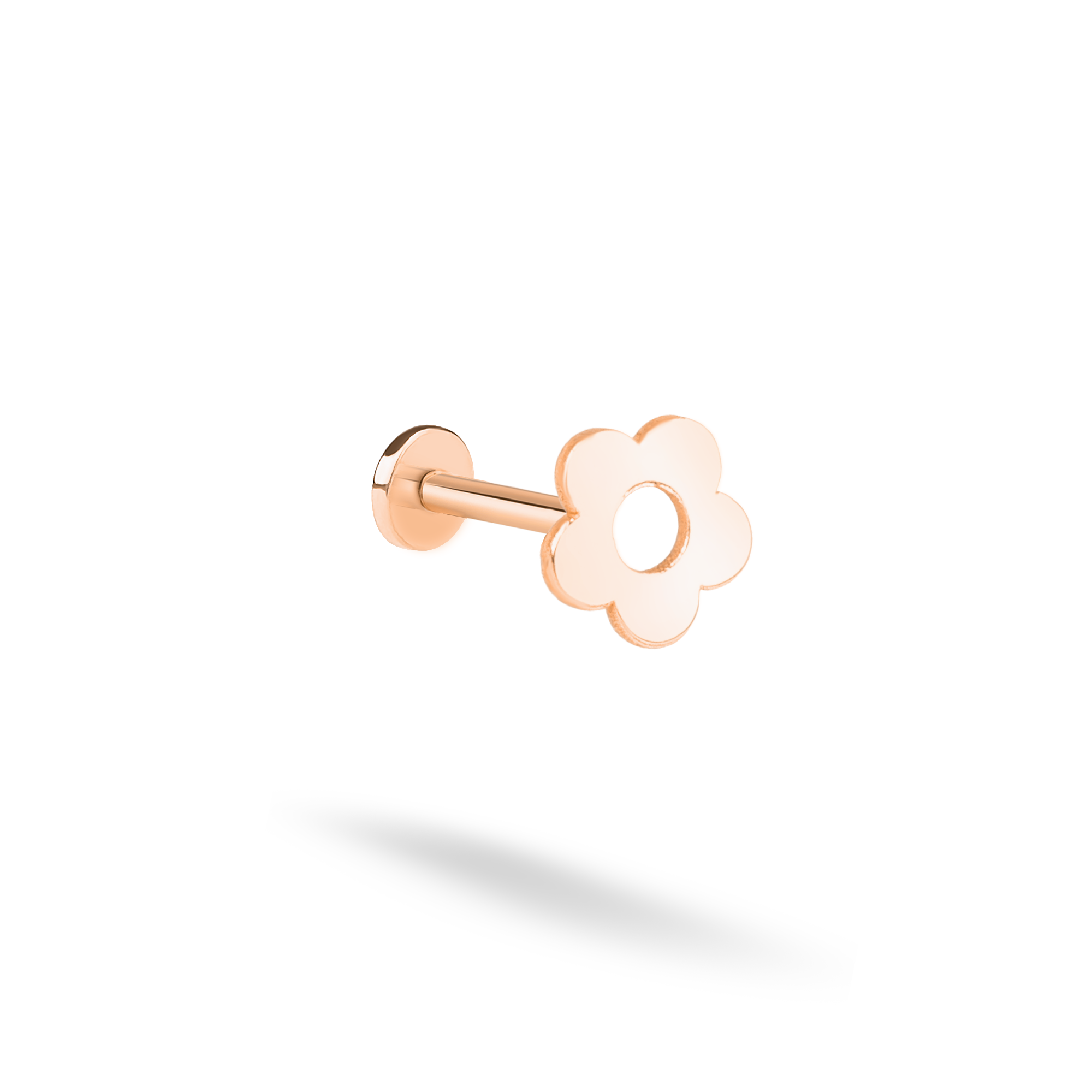 Flower Flatback Ear Piercing 14K Gold