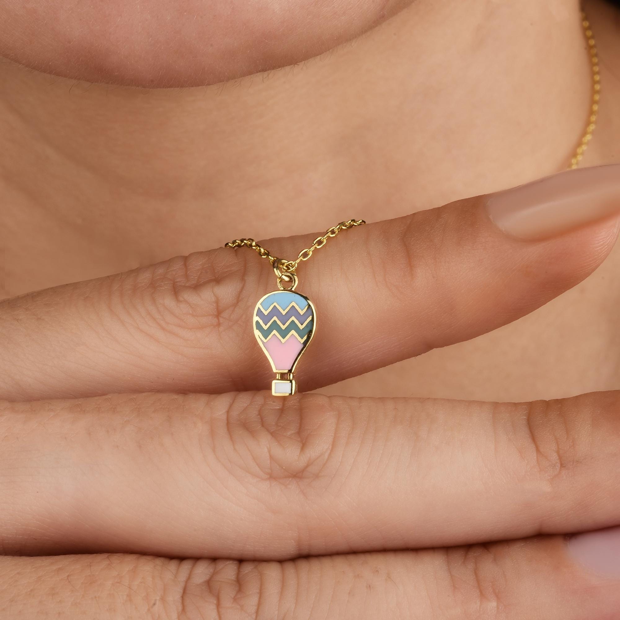 Flying Balloon Necklace 14K Gold / Silver