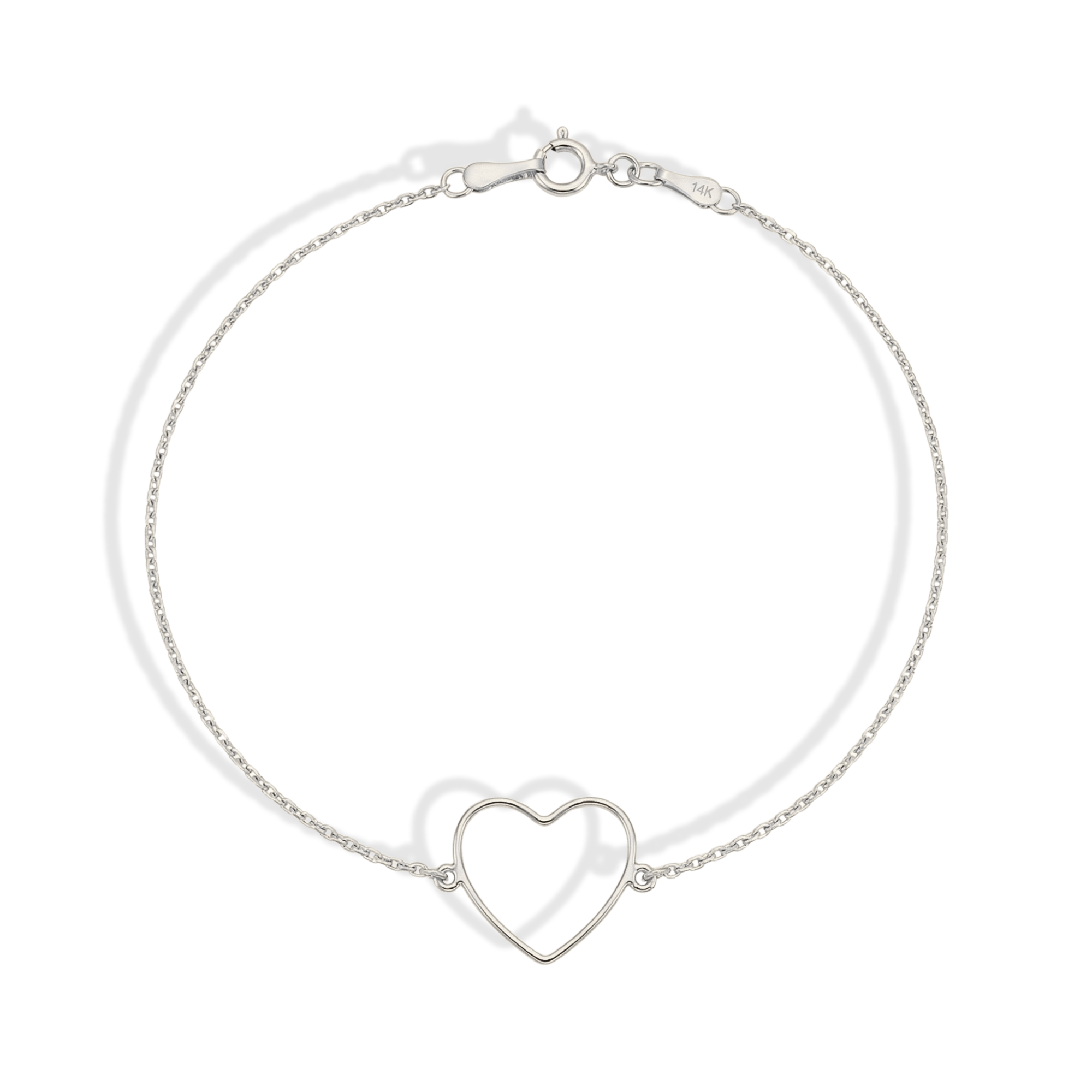 Frame Heart Bracelet 14K Gold / Silver