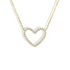 Frame Stone Heart Necklace 14K Gold