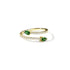 Green Double Headed Diamond Ring 14K Gold