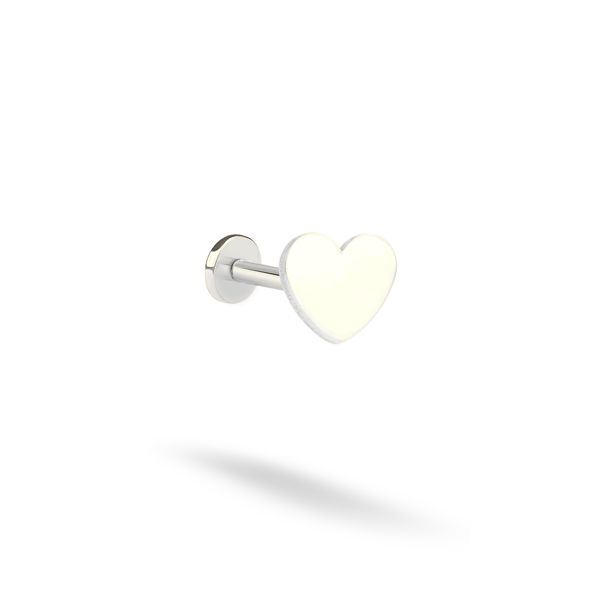 Heart Love Flatback Ear Piercing 14K Gold