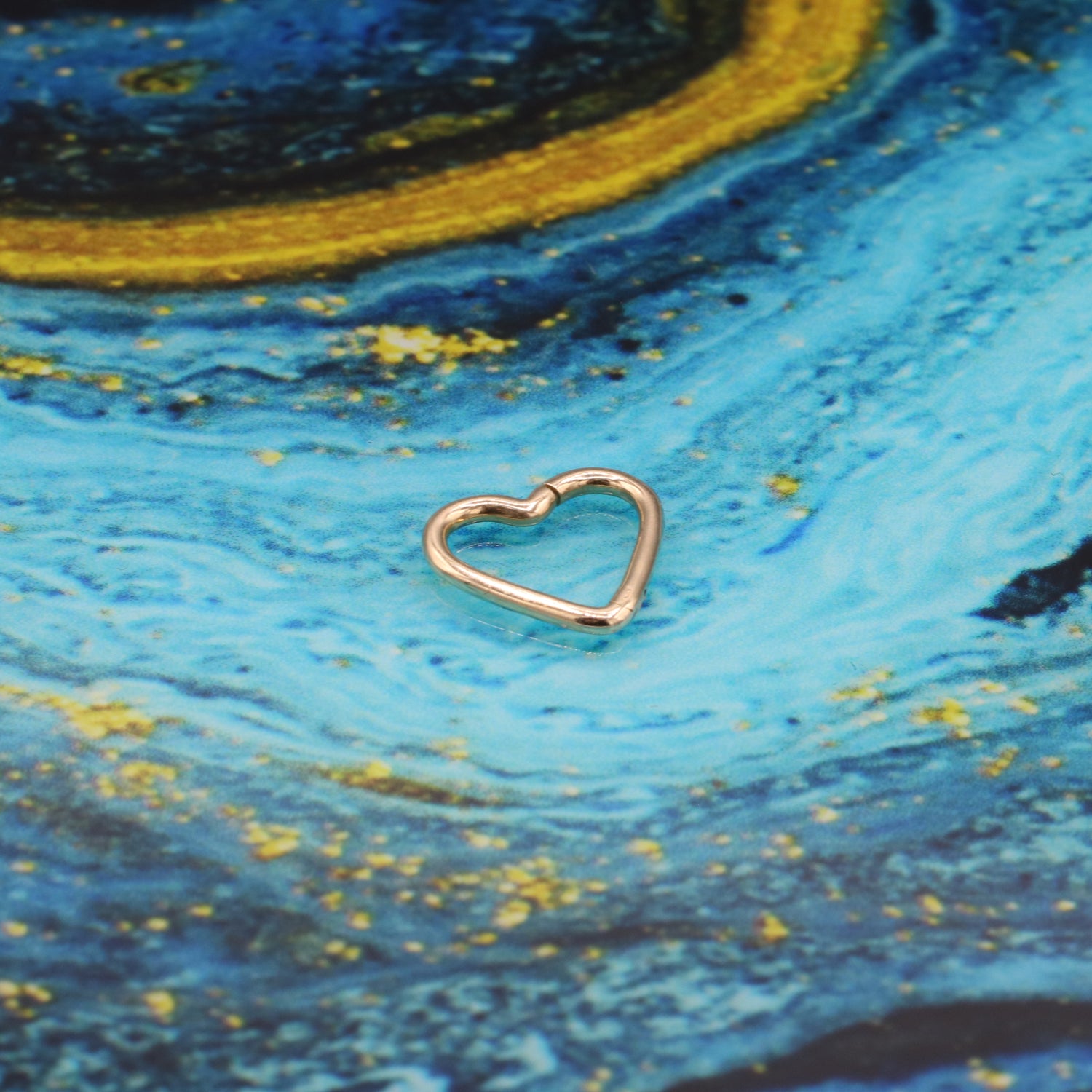Heart Hoop Ear Piercing 14K Gold
