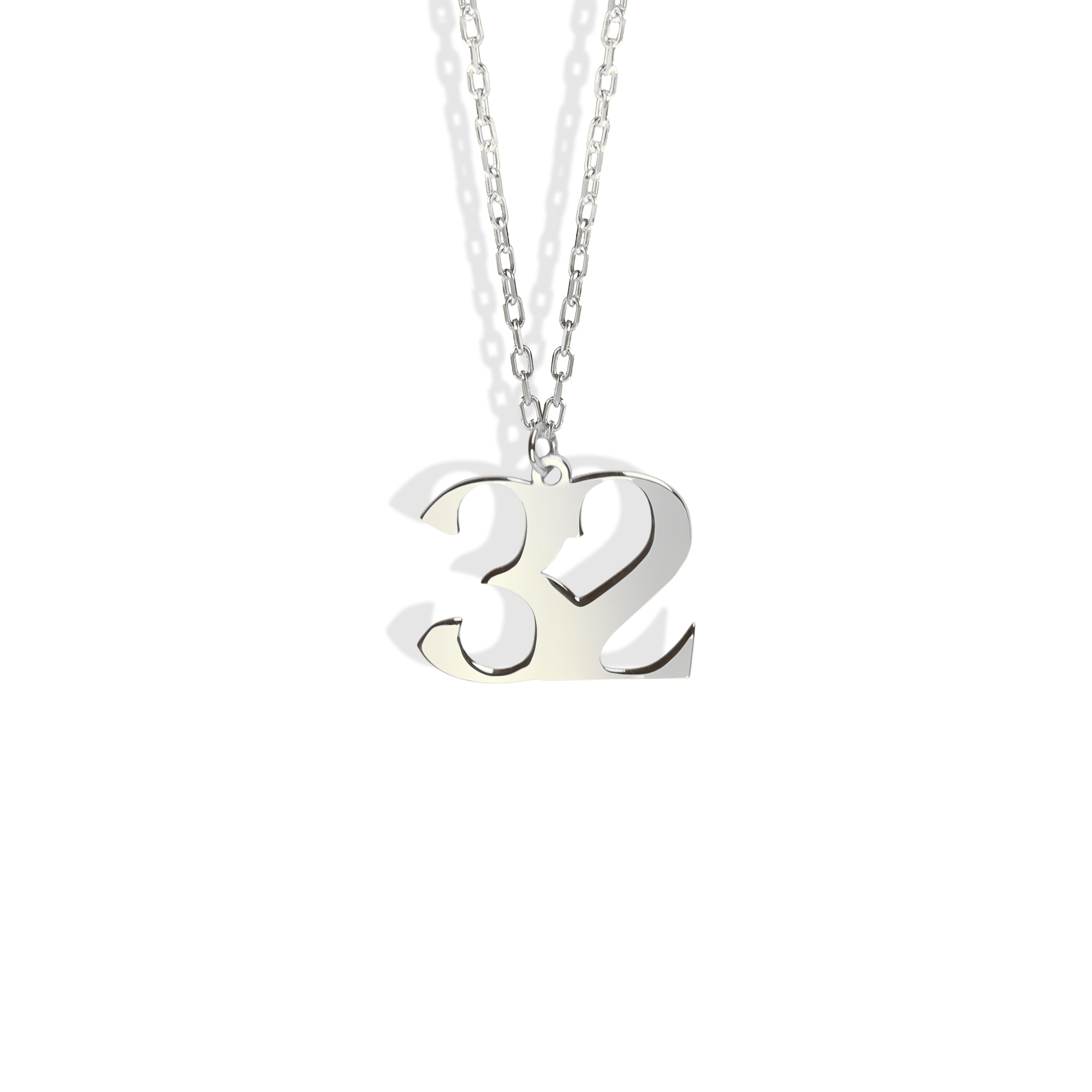 Heritage Personalized Number Custom Necklace 14K Gold
