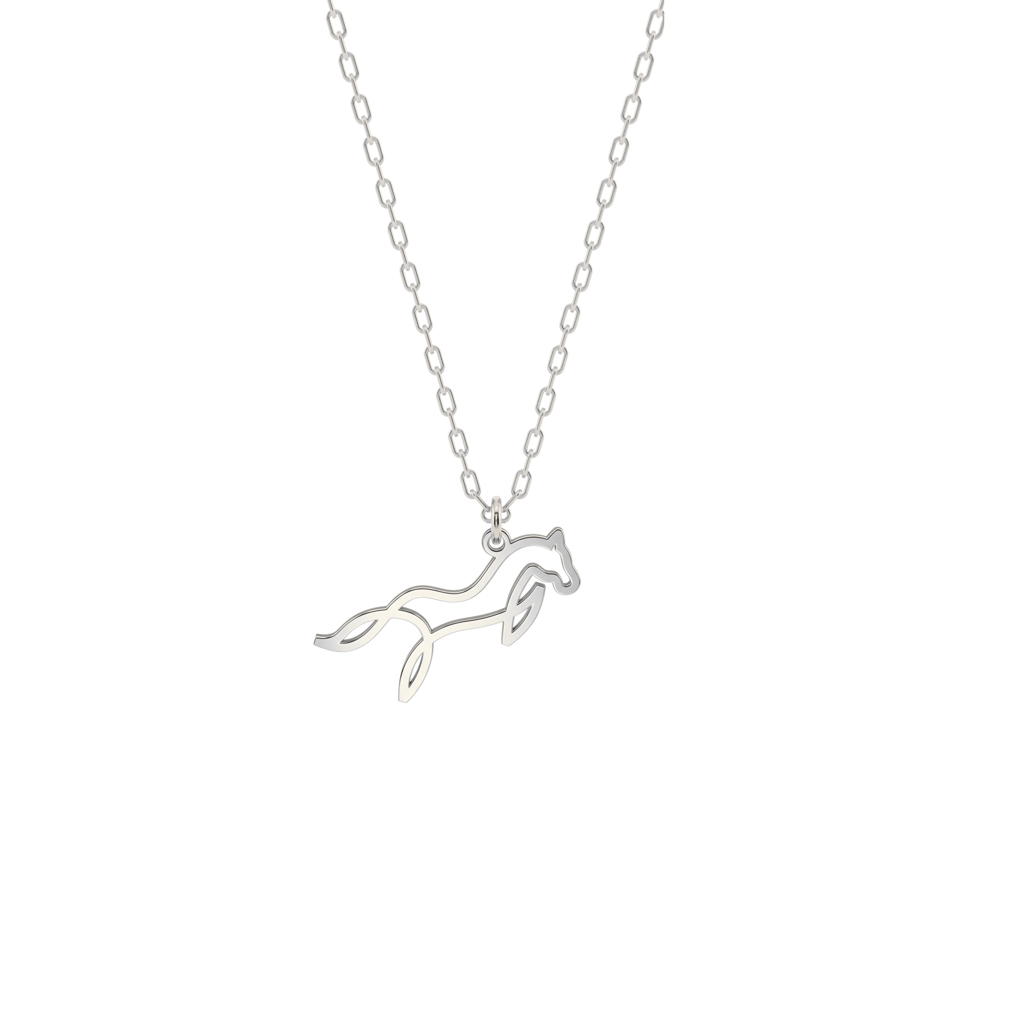 Horse Pendant Necklace 14K Gold / Silver