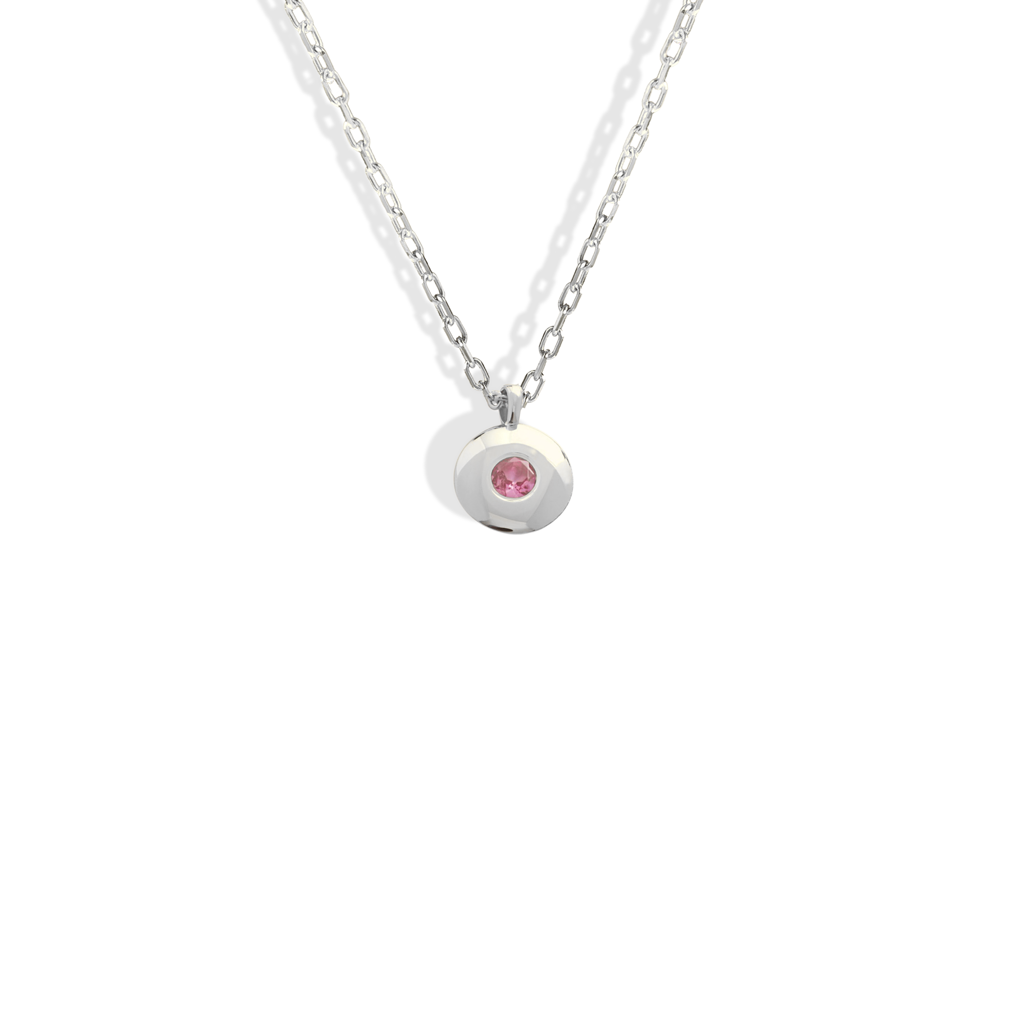 In-frame Birthstone Solitaire Custom Necklace 14K Gold