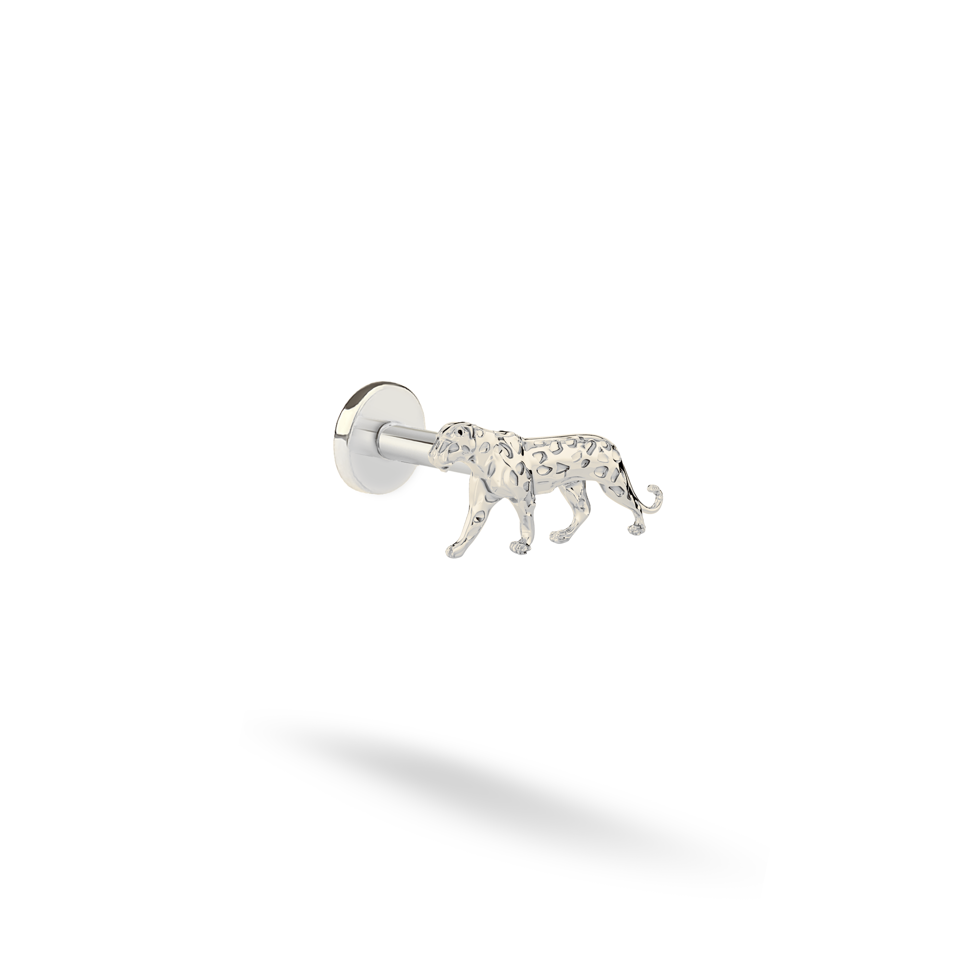Leopard Flatback Ear Piercing 14K Gold / Silver