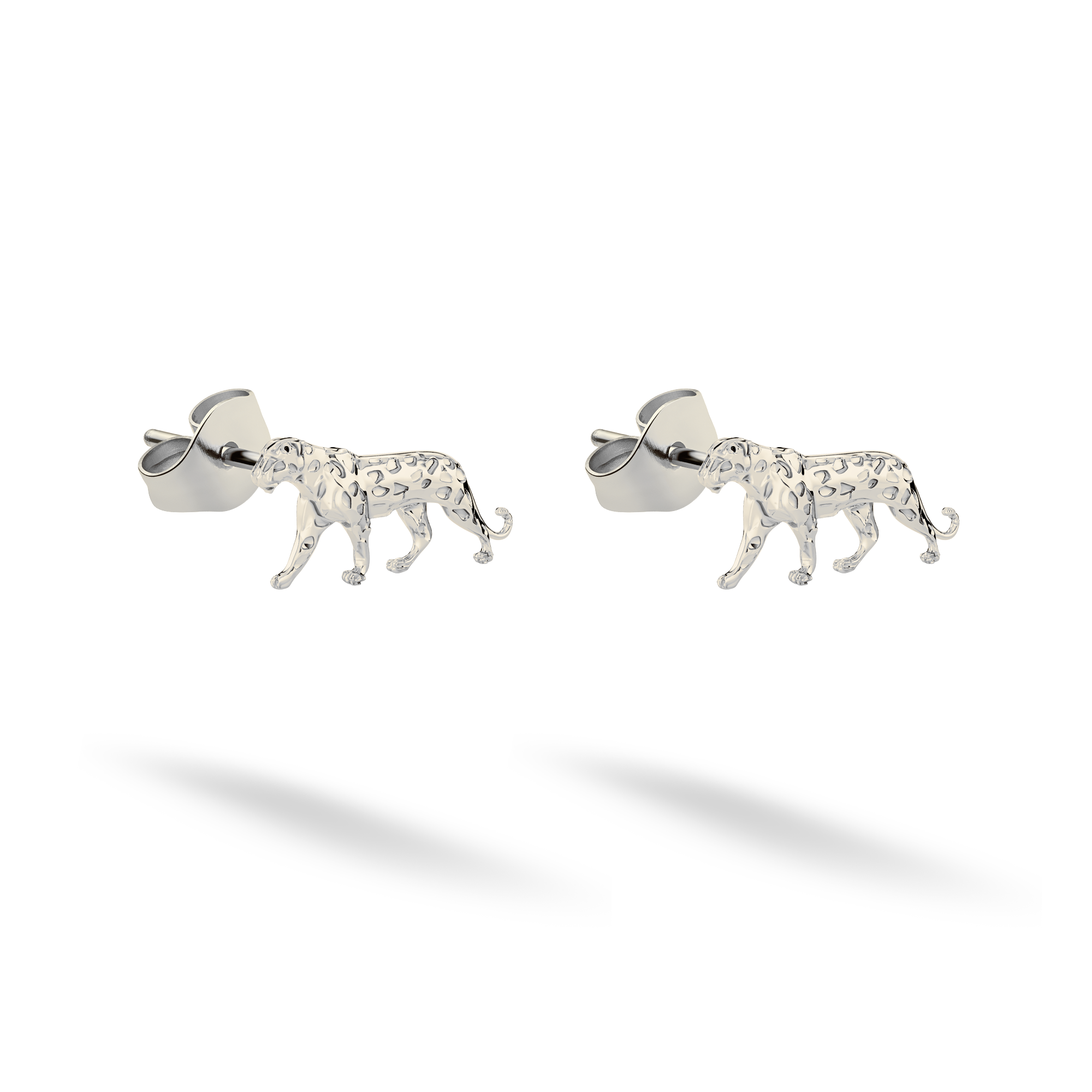 Leopard Stud Earrings 14K Gold / Silver