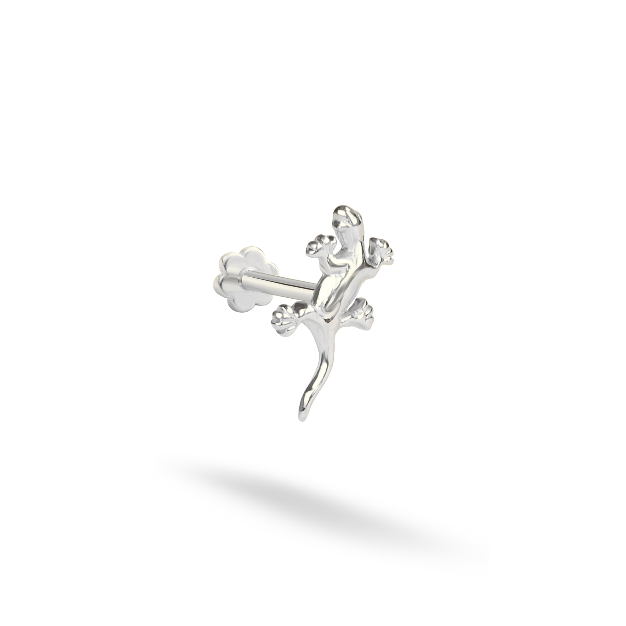 Lizard Flatback Ear Piercing 14K Gold