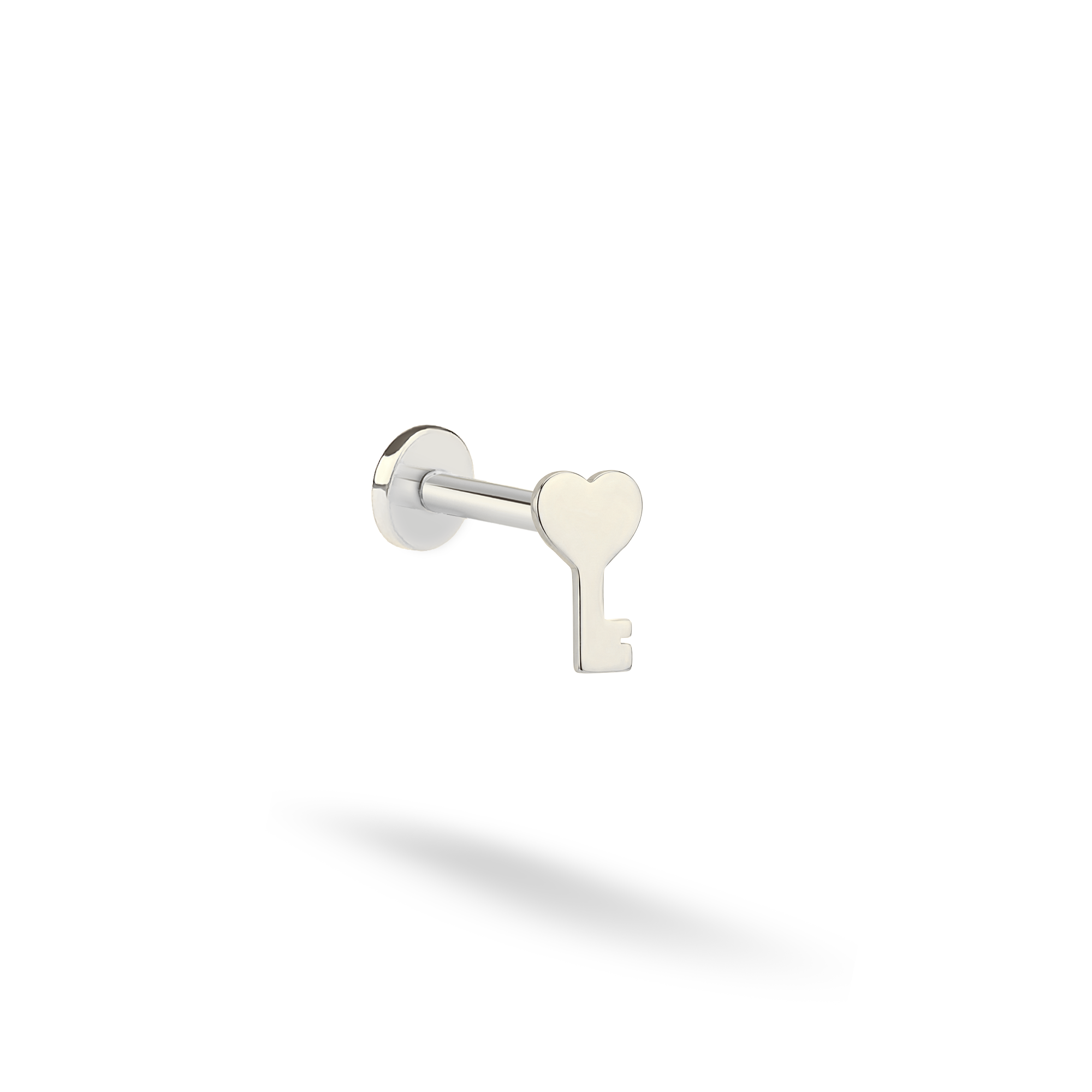 Love Key Flatback Ear Piercing 14K Gold / Silver