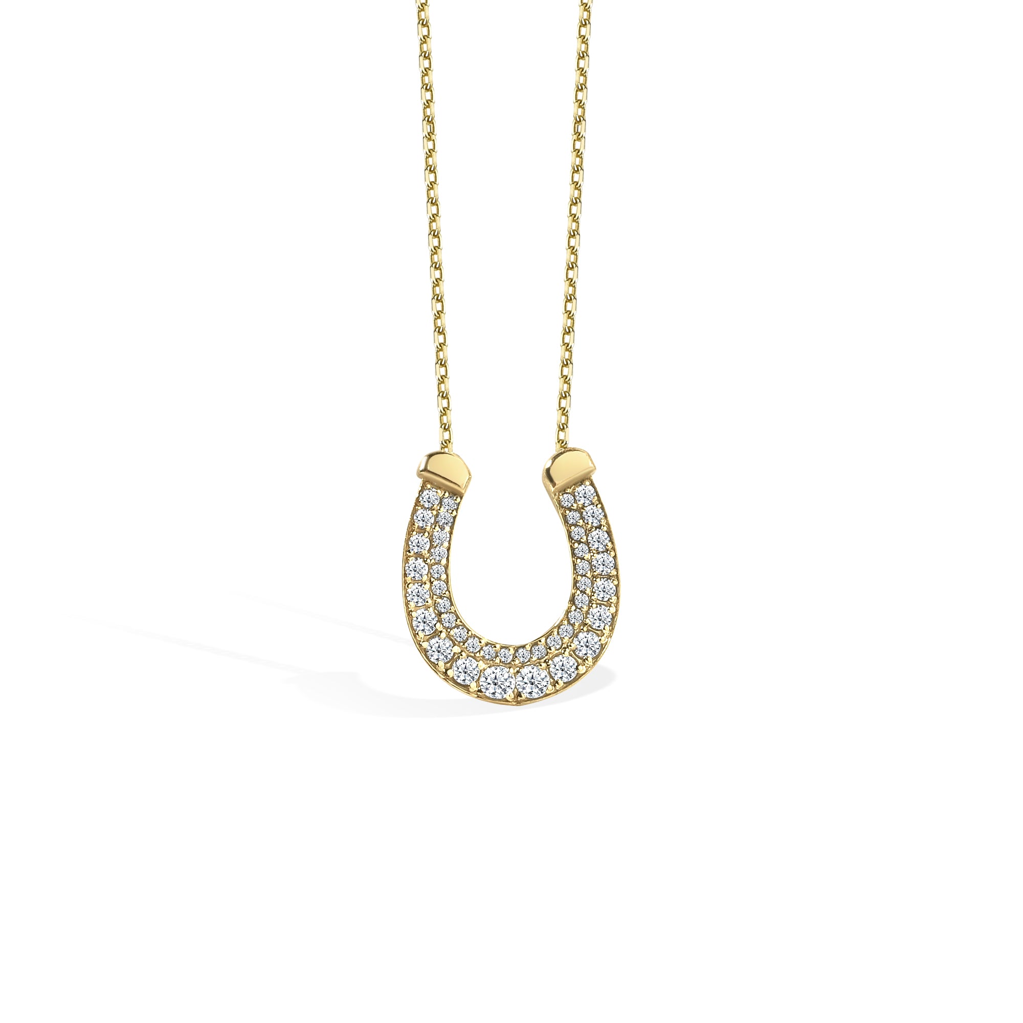 Horseshoe Glow Necklace 14K Gold