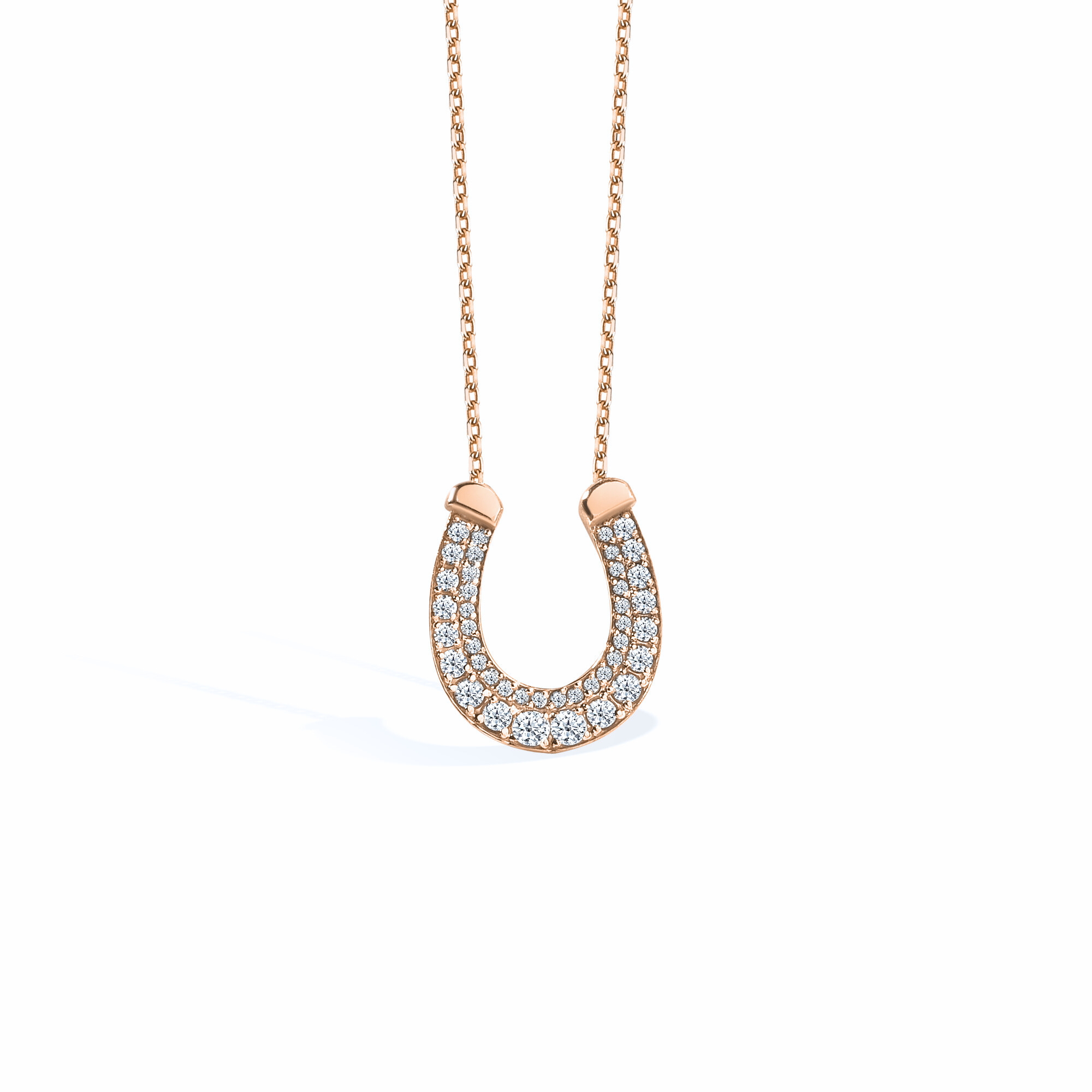 Horseshoe Glow Diamond Necklace 14K Gold