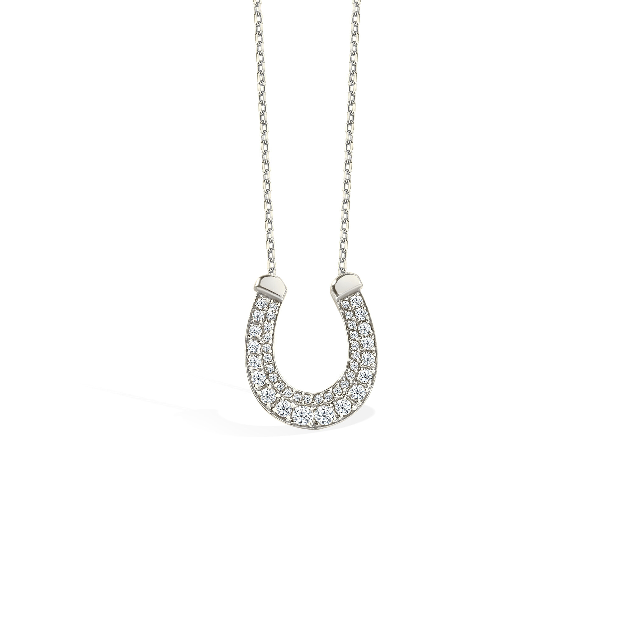 Horseshoe Glow Diamond Necklace 14K Gold